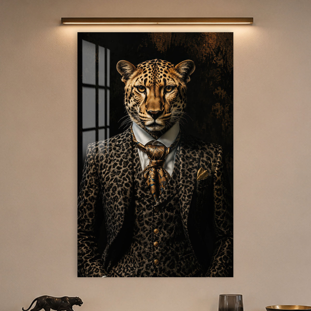 Leopard In Tailored Spots in a modern room