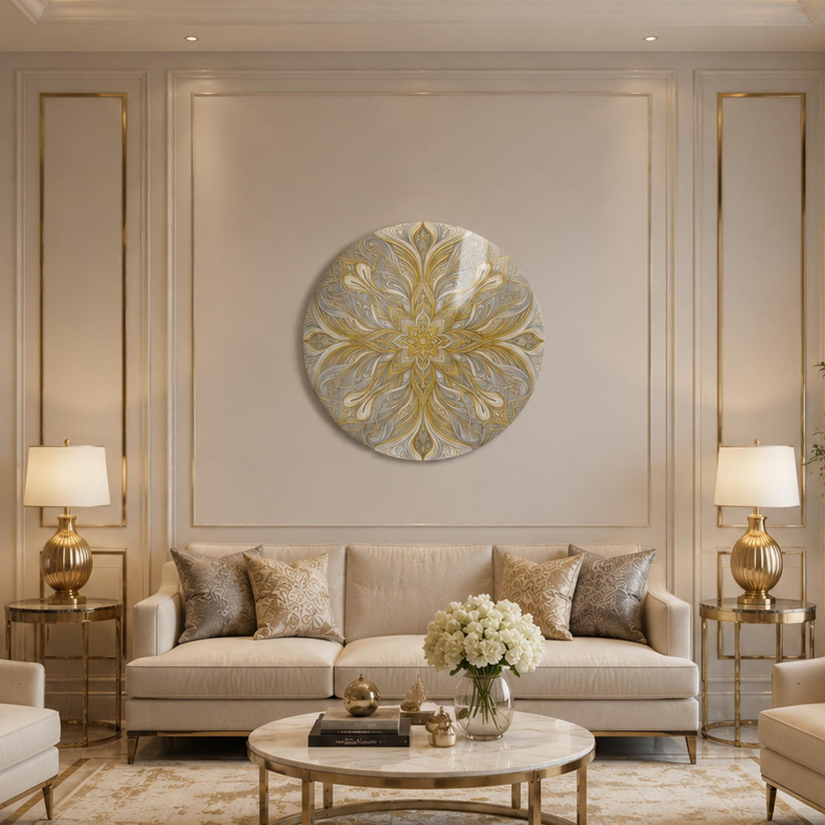Gilded Petal Symphony in a modern room