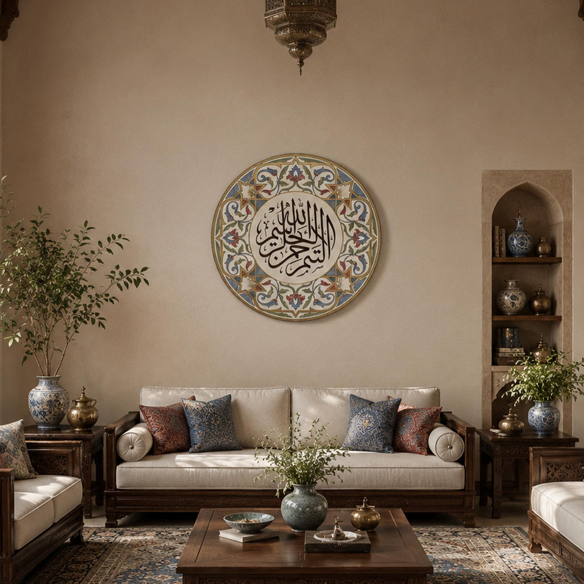 Ottoman Star Calligraphy Plate lifestyle view