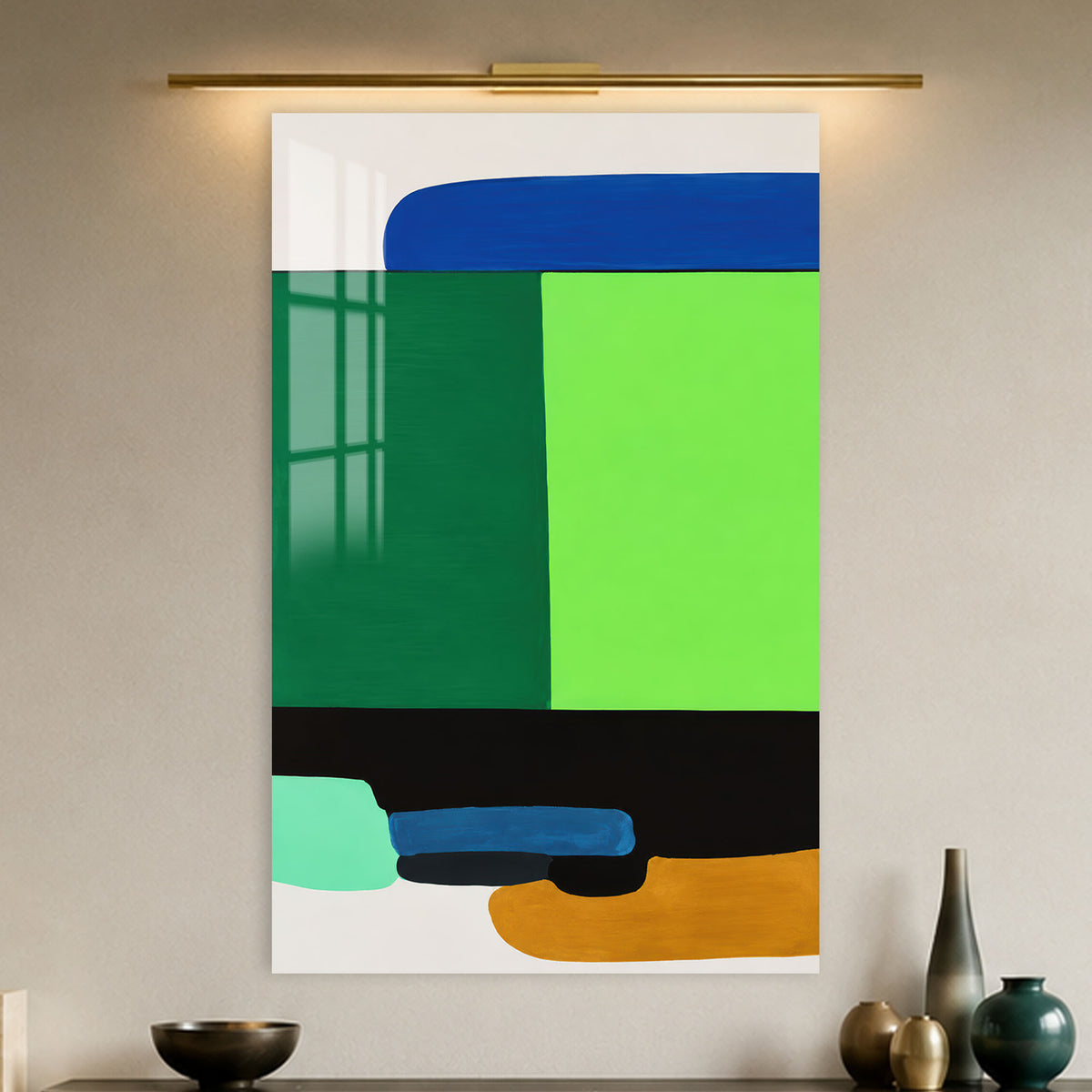 Emerald Colour Blocks in a modern room