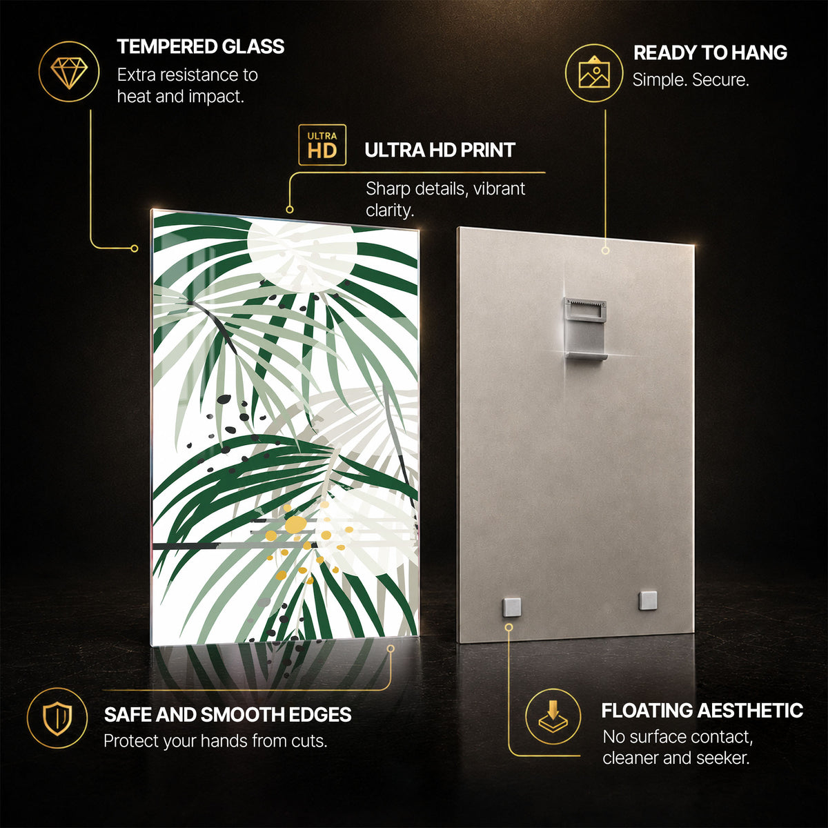 Tropical Rhythm — tempered glass, ultra HD print, ready to hang