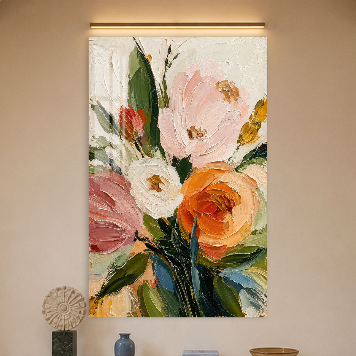 Blushing Garden Bouquet in a modern room