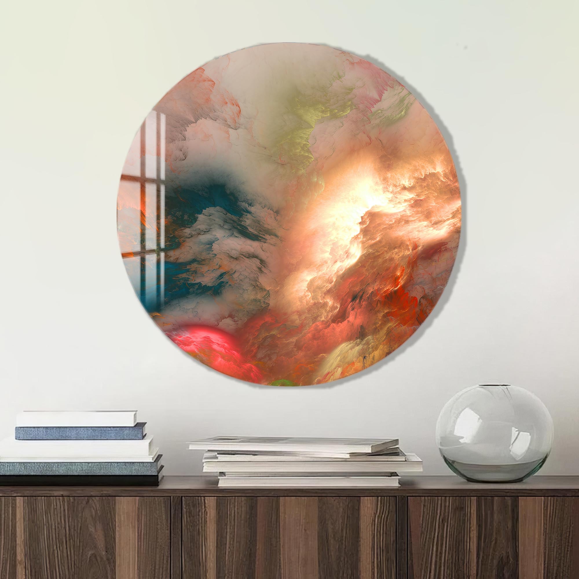 Celestial Rift-Rounded Tempered Glass Wall Art