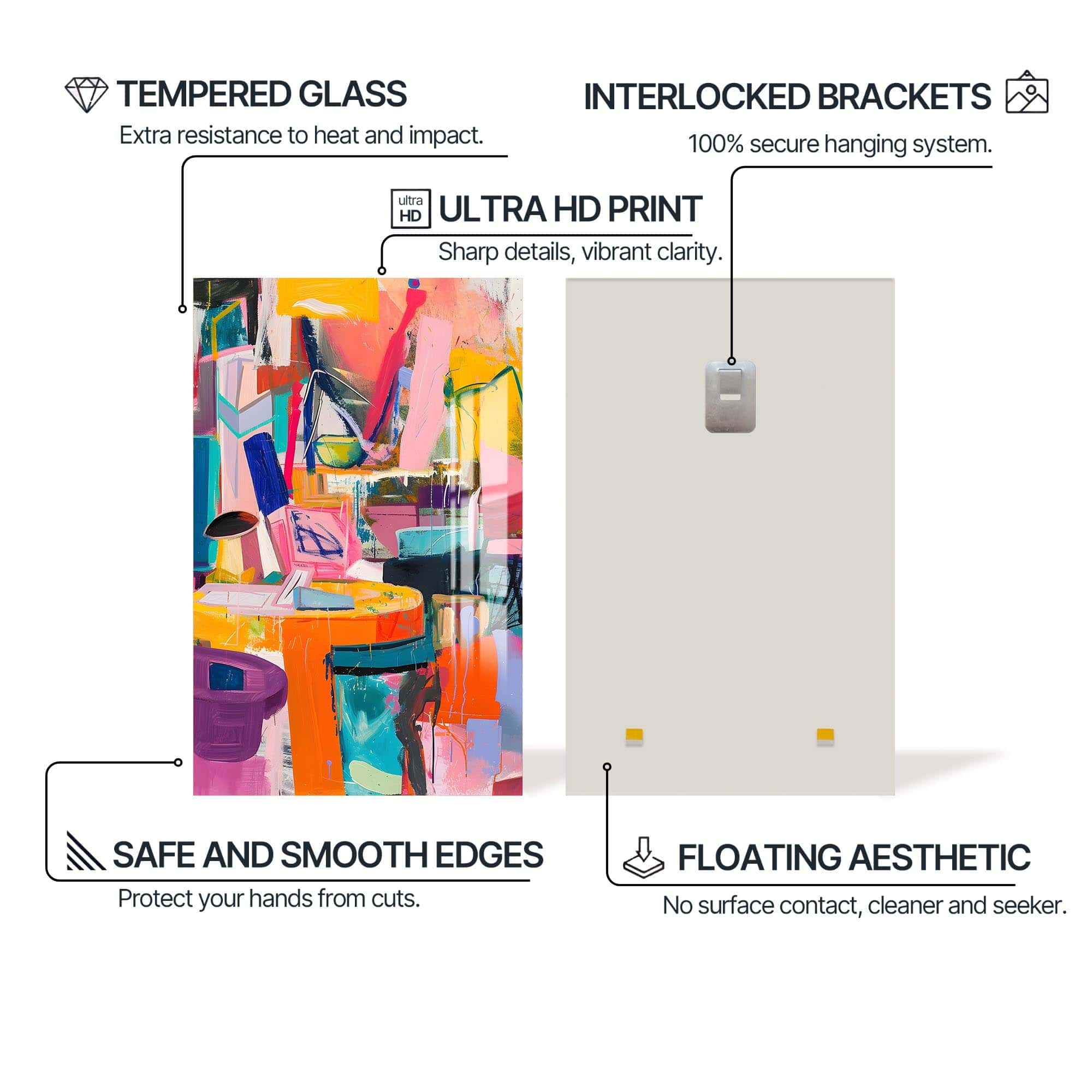 Artronauts Glass Print Abstract Studio- Tempered Glass Wall Art