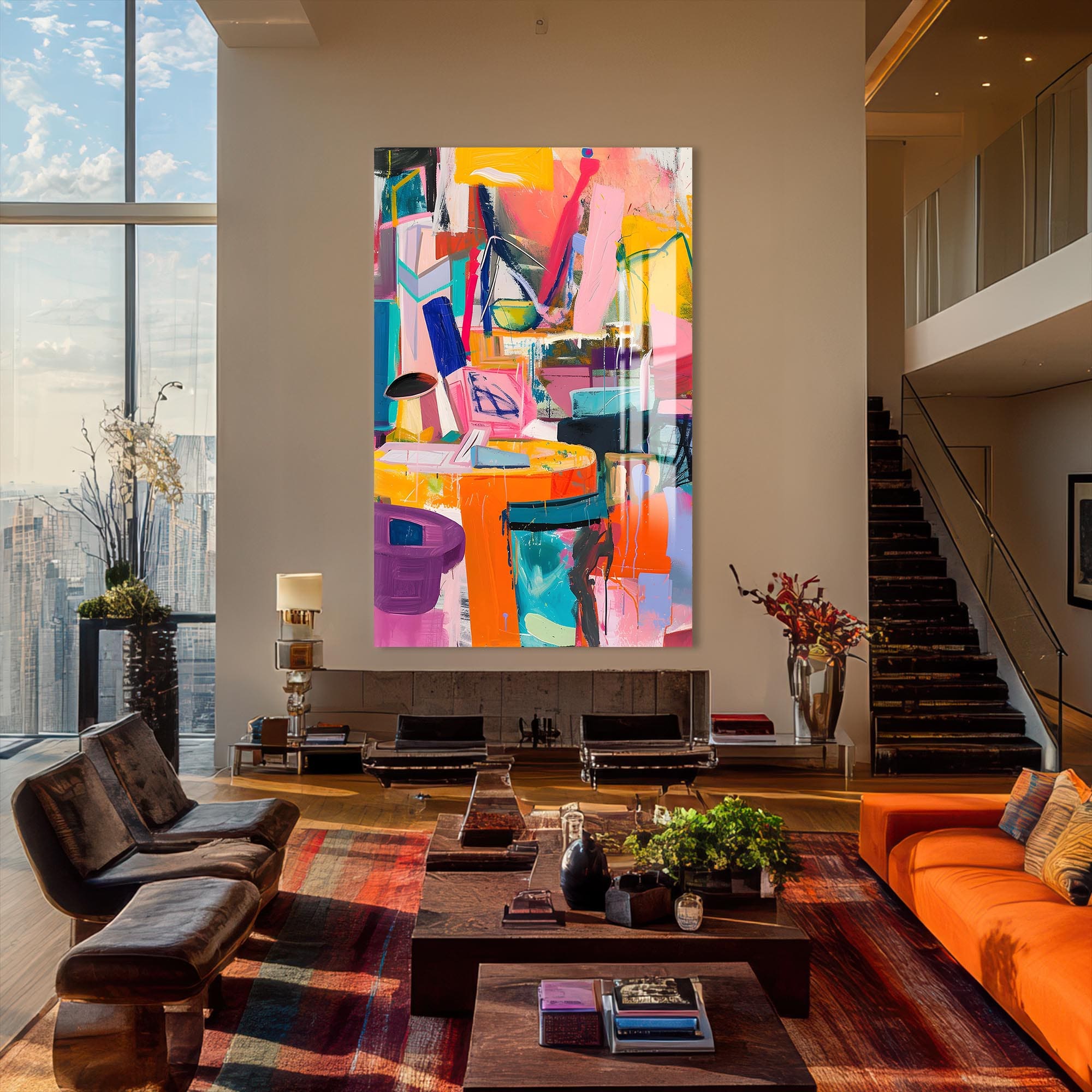 Artronauts Glass Print Abstract Studio- Tempered Glass Wall Art