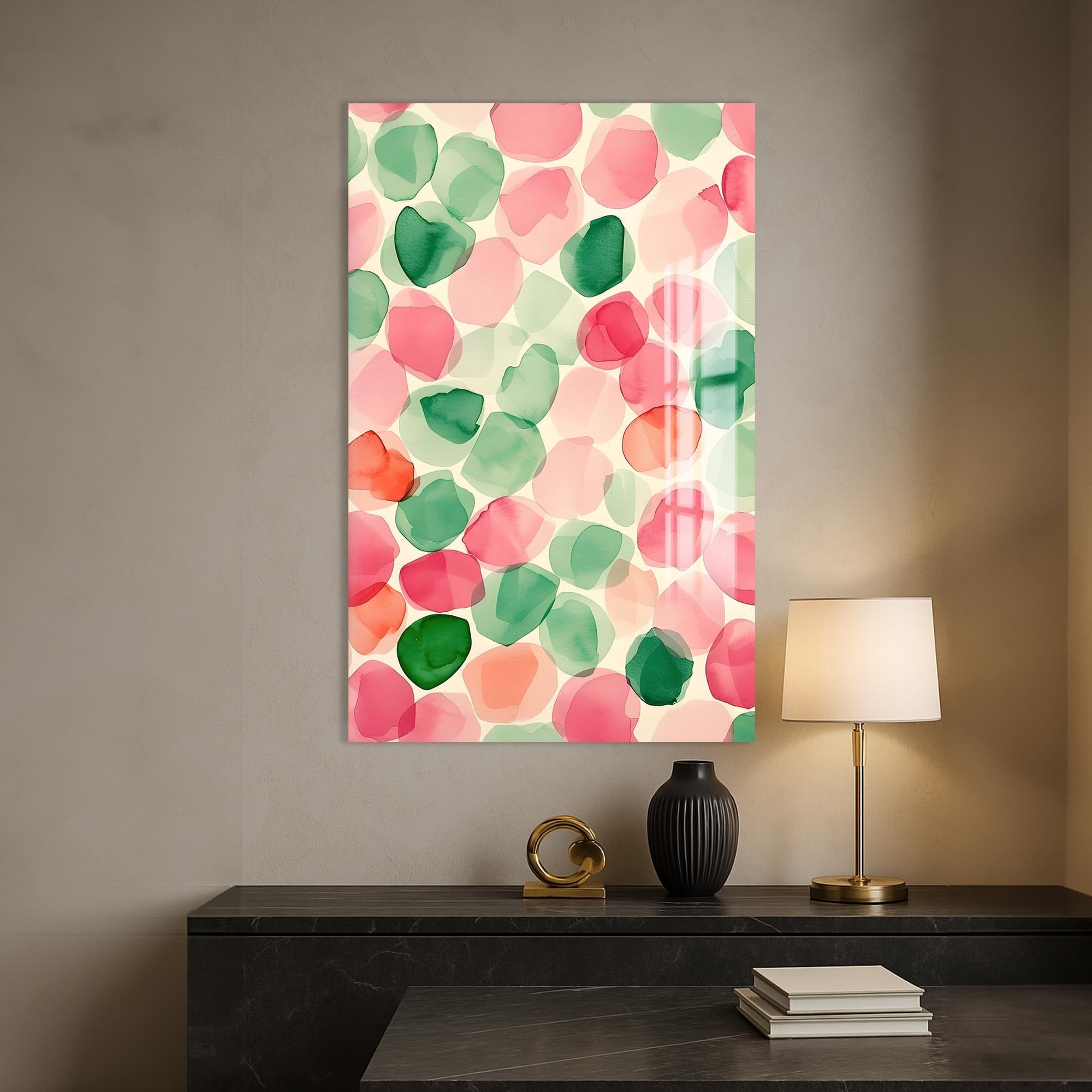 Artronauts Glass Print Watercolour Petals-Abstract Tempered Glass Wall Art
