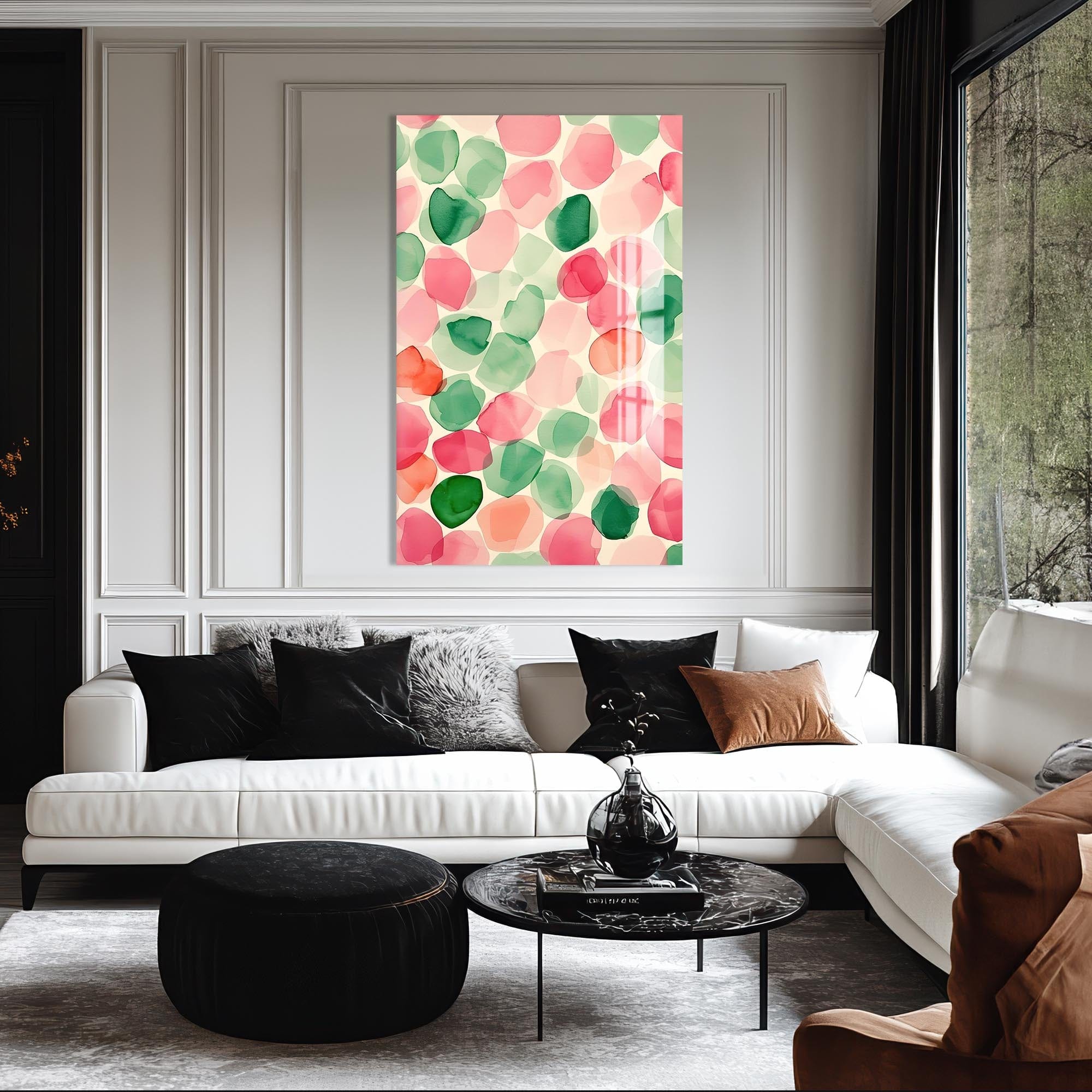Artronauts Glass Print Watercolour Petals-Abstract Tempered Glass Wall Art