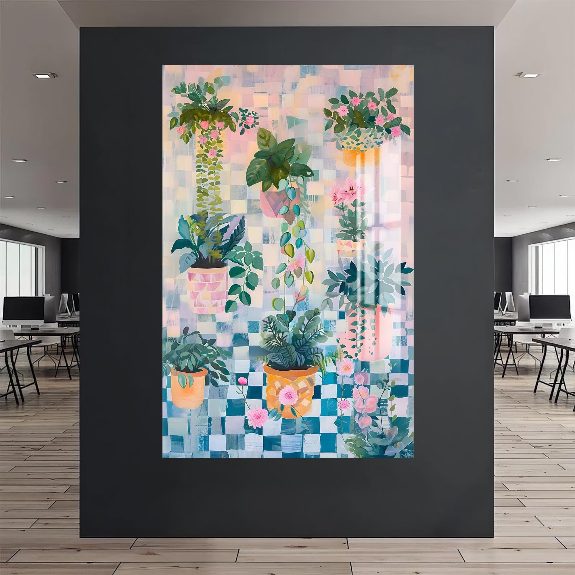 Artronauts Glass Print Abstarct Indoor Garden - Tempered Glass Wall Art