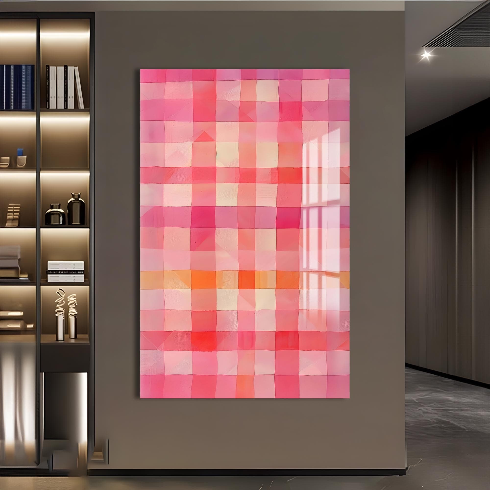 Artronauts Glass Print Mosaic Glow- Abstract Tempered Glass Wall Art