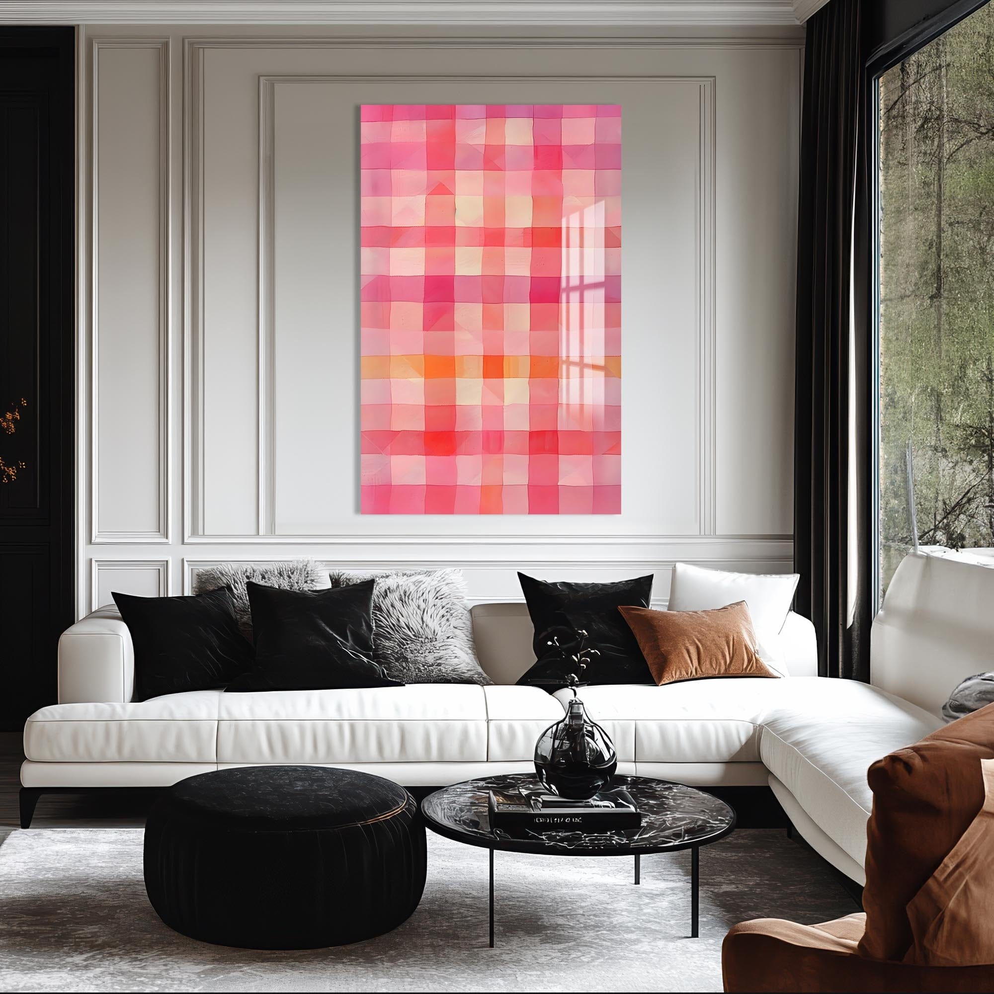 Artronauts Glass Print Mosaic Glow- Abstract Tempered Glass Wall Art