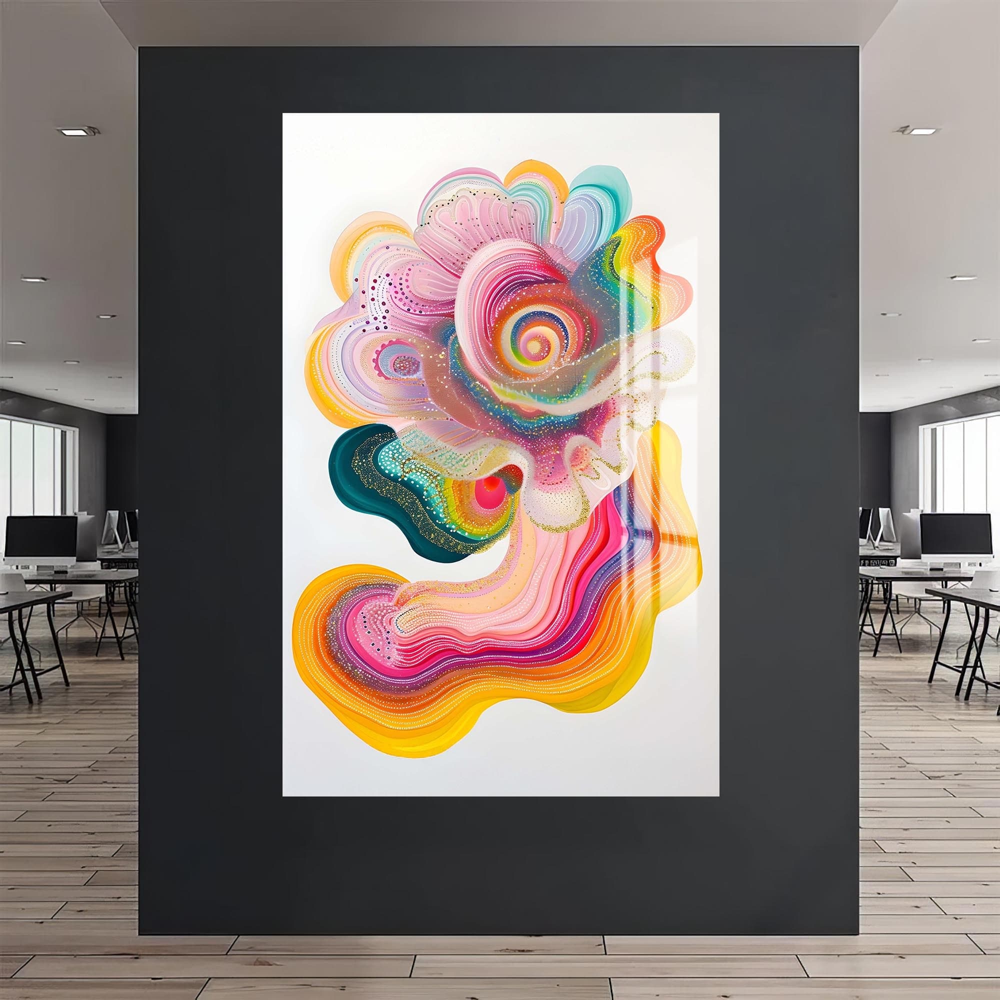Artronauts Glass Print Colour Bloom- Abstract Tempered Glass Wall Art