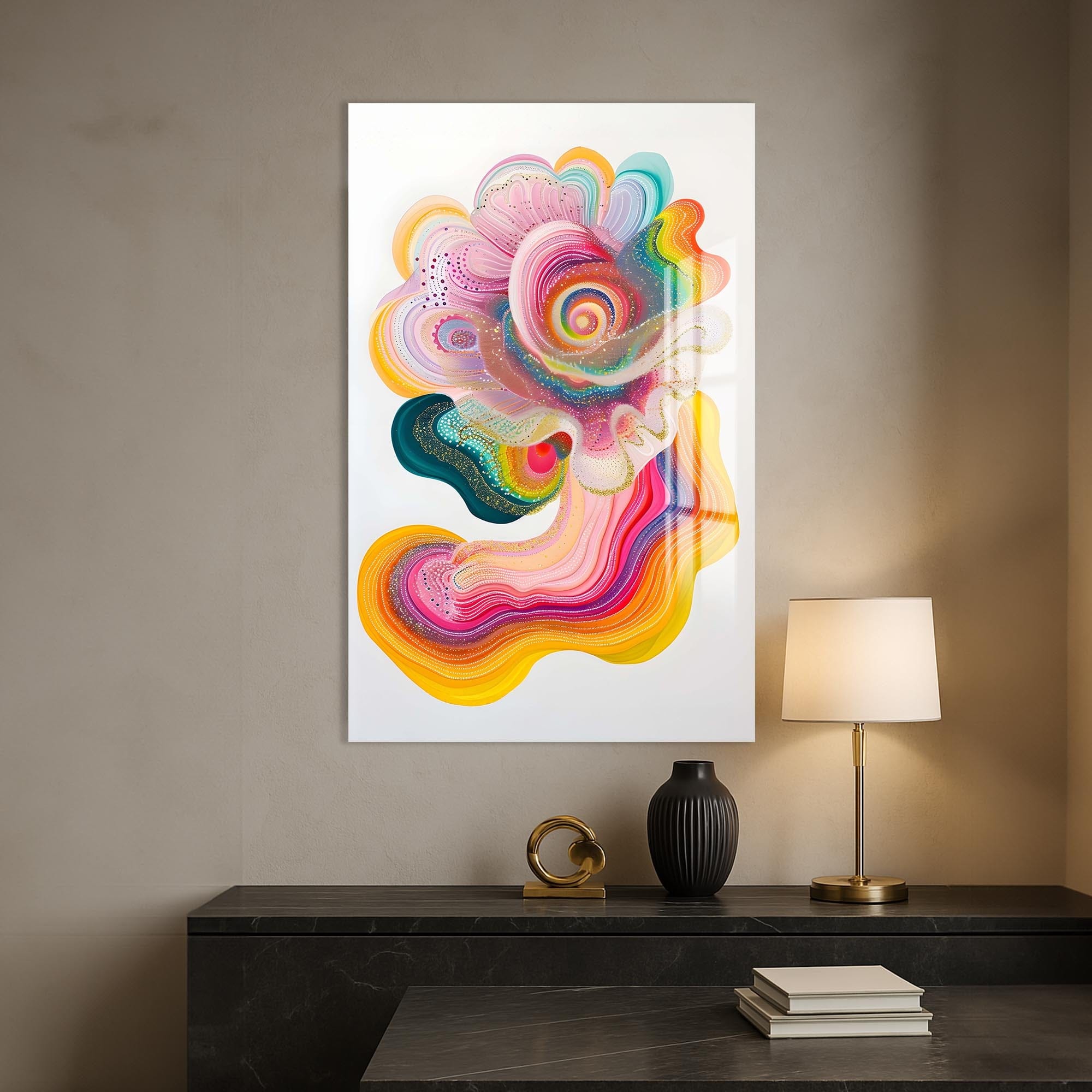 Artronauts Glass Print Colour Bloom- Abstract Tempered Glass Wall Art