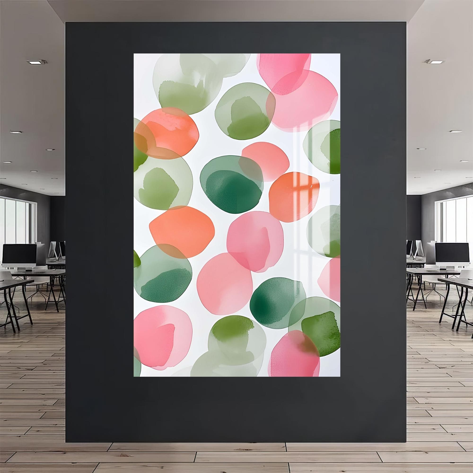 Artronauts Glass Print Pastel Bubbles - Abstract Tempered Glass Wall Art