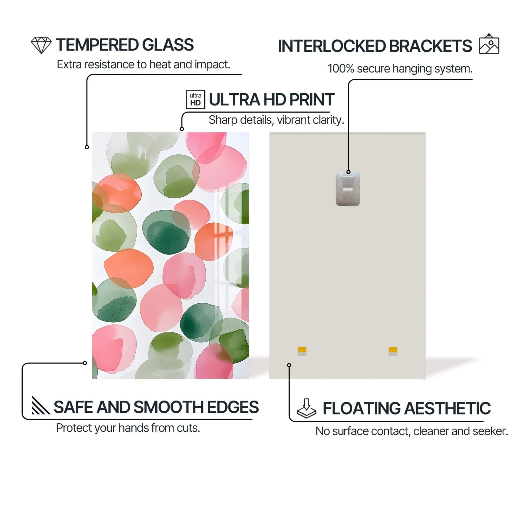 Artronauts Glass Print Pastel Bubbles - Abstract Tempered Glass Wall Art