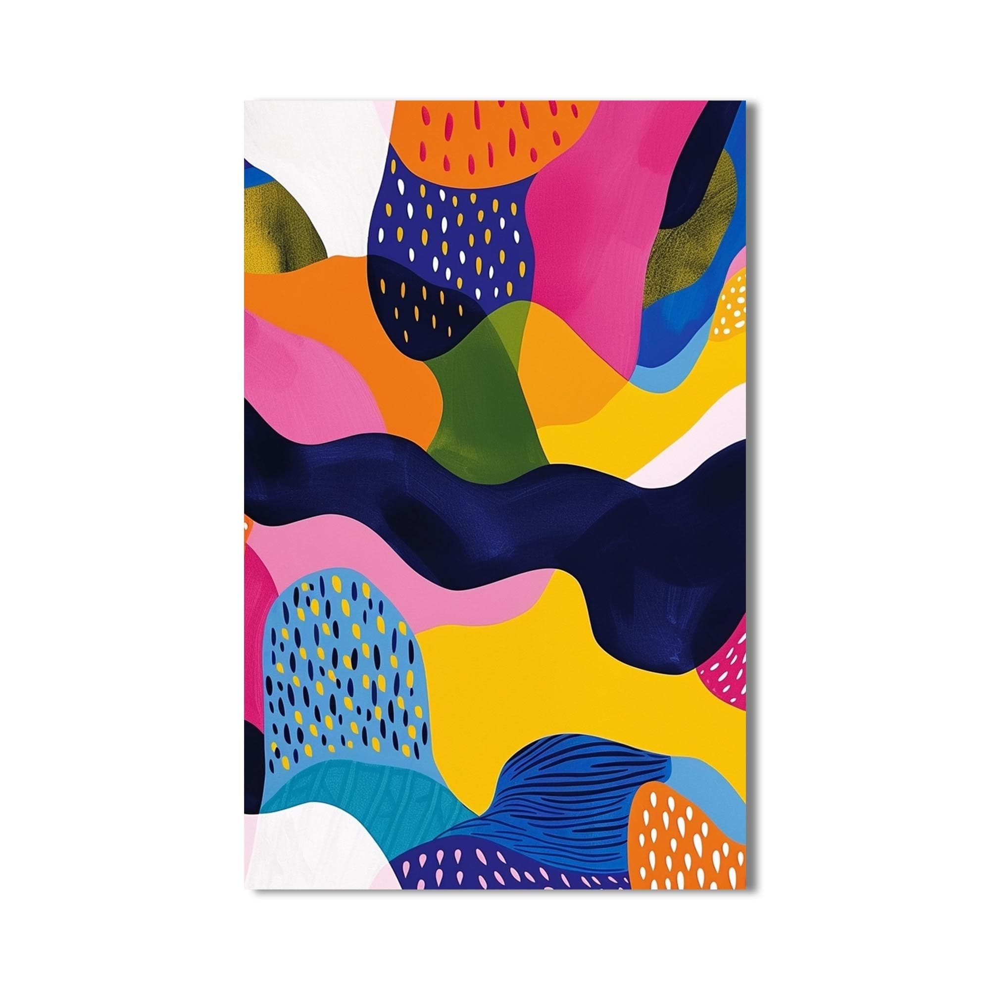 Artronauts Glass Print Vibrant Shapes- Abstract Tempered Glass Wall Art