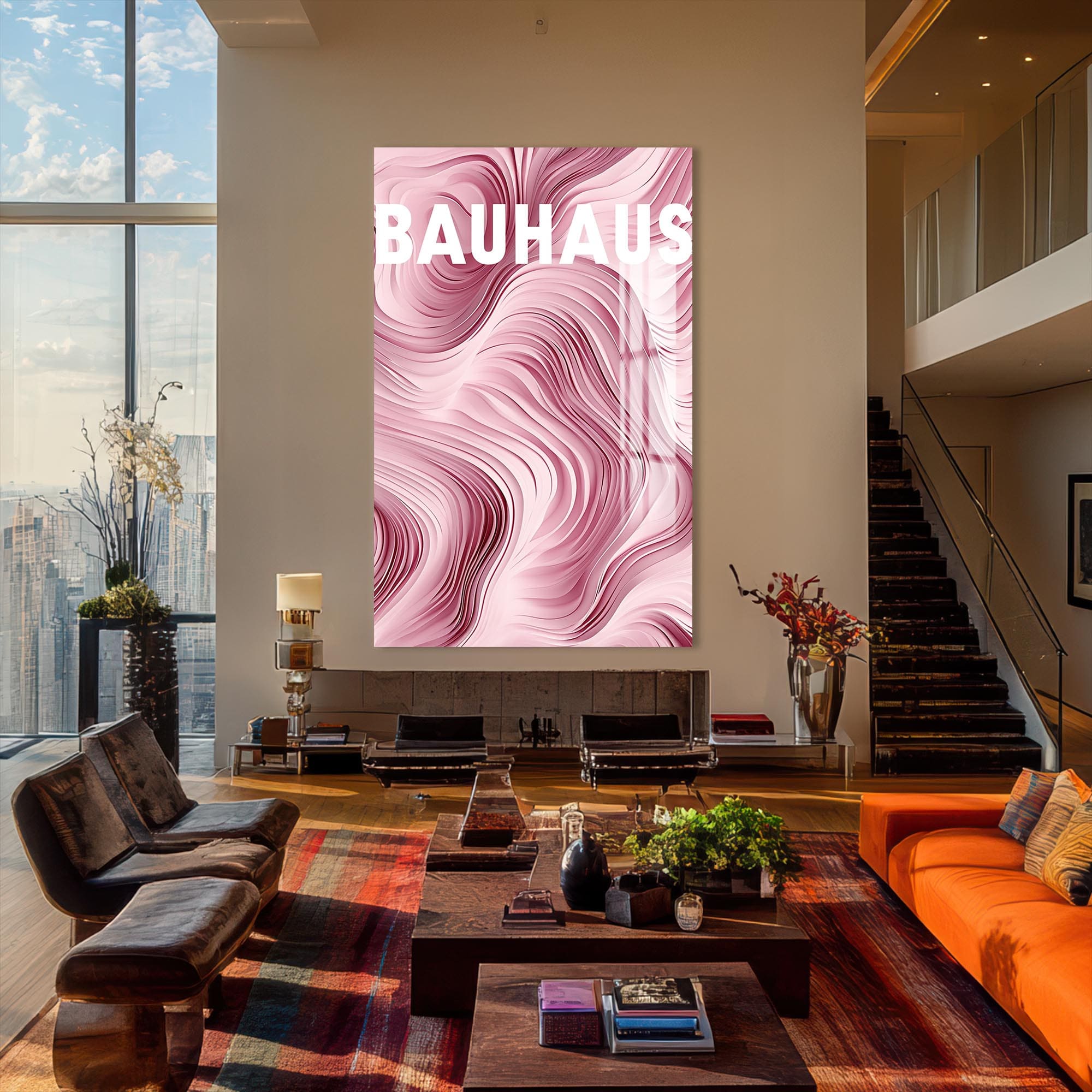 Artronauts Glass Print Pink Flow- Abstract Tempered Glass Wall Art