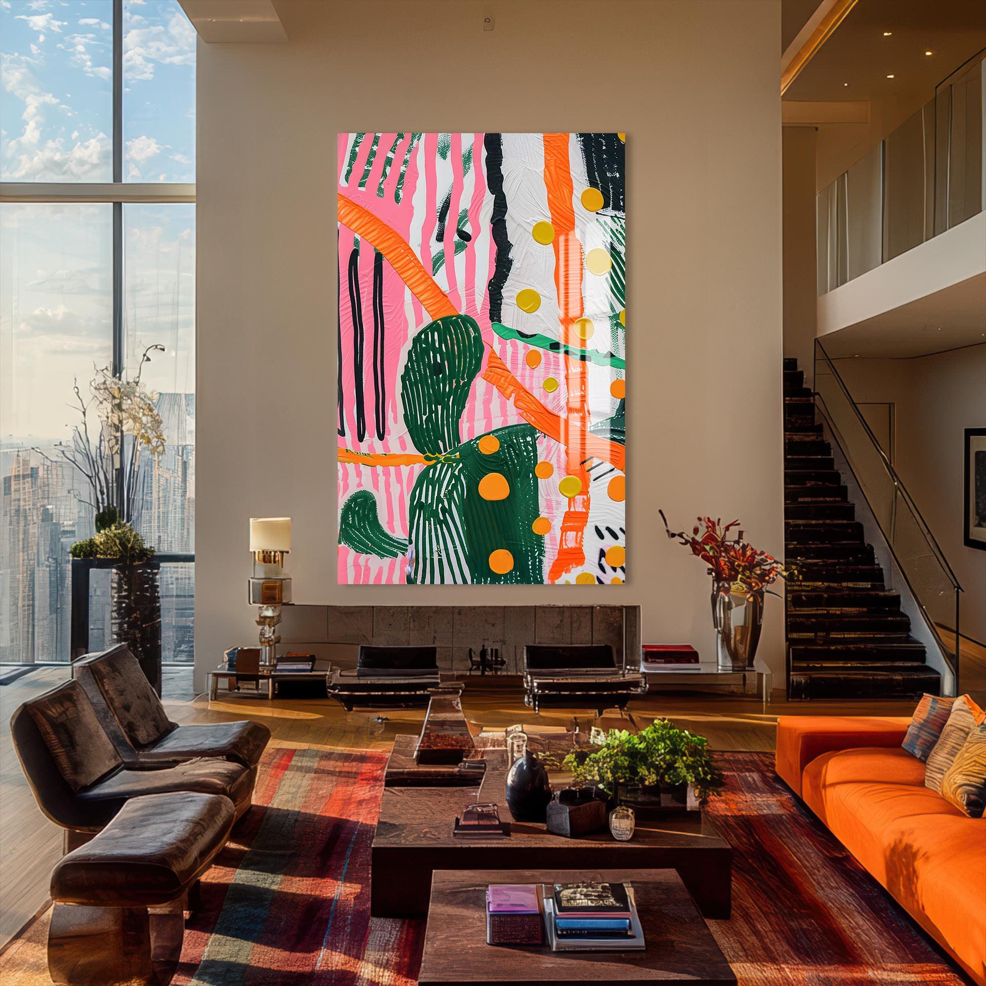 Artronauts Glass Print Bold Rhythm- Abstract Tempered Glass Wall Art