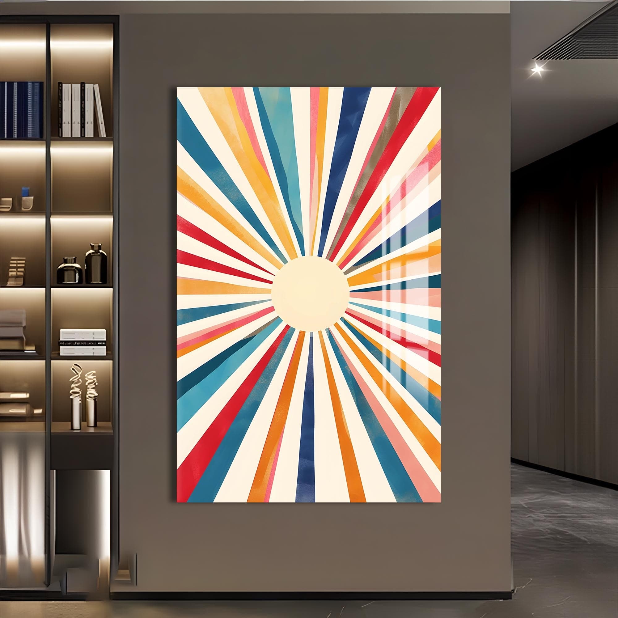 Artronauts Glass Print Sunburst Classic- Abstract Tempered Glass Wall Art