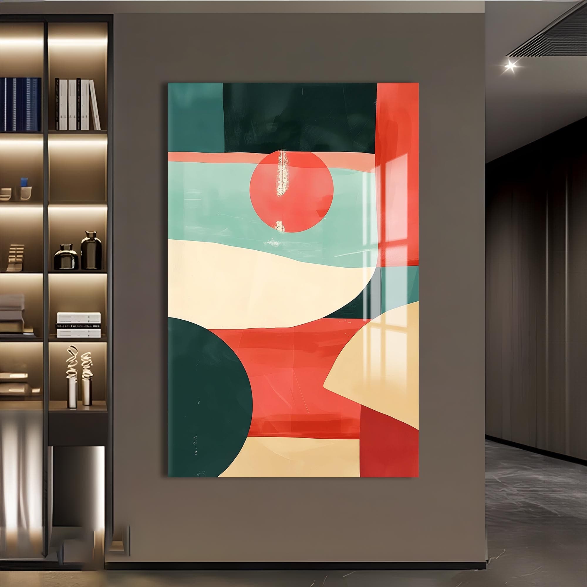 Artronauts Glass Print Abstract Horizon Shapes- Tempered Glass Wall Art