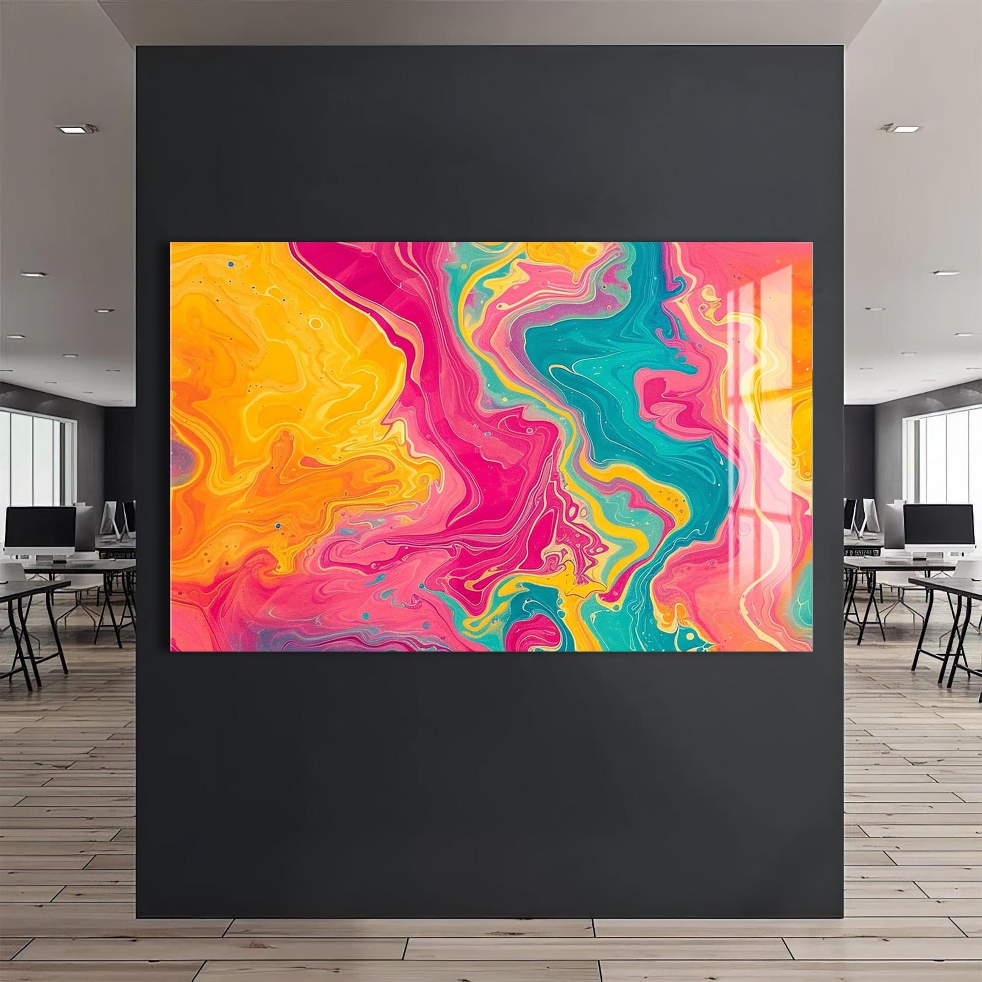 Artronauts Glass Print Candy Wave Motion – Abstract Tempered Glass Wall Art