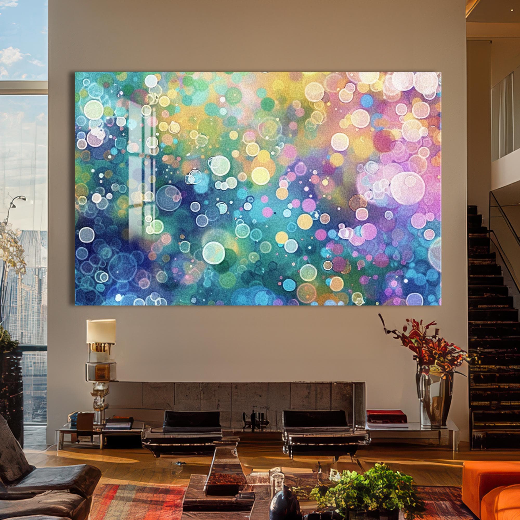 Artronauts Glass Print Bubble Dreamscape – Abstract Tempered Glass Wall Art