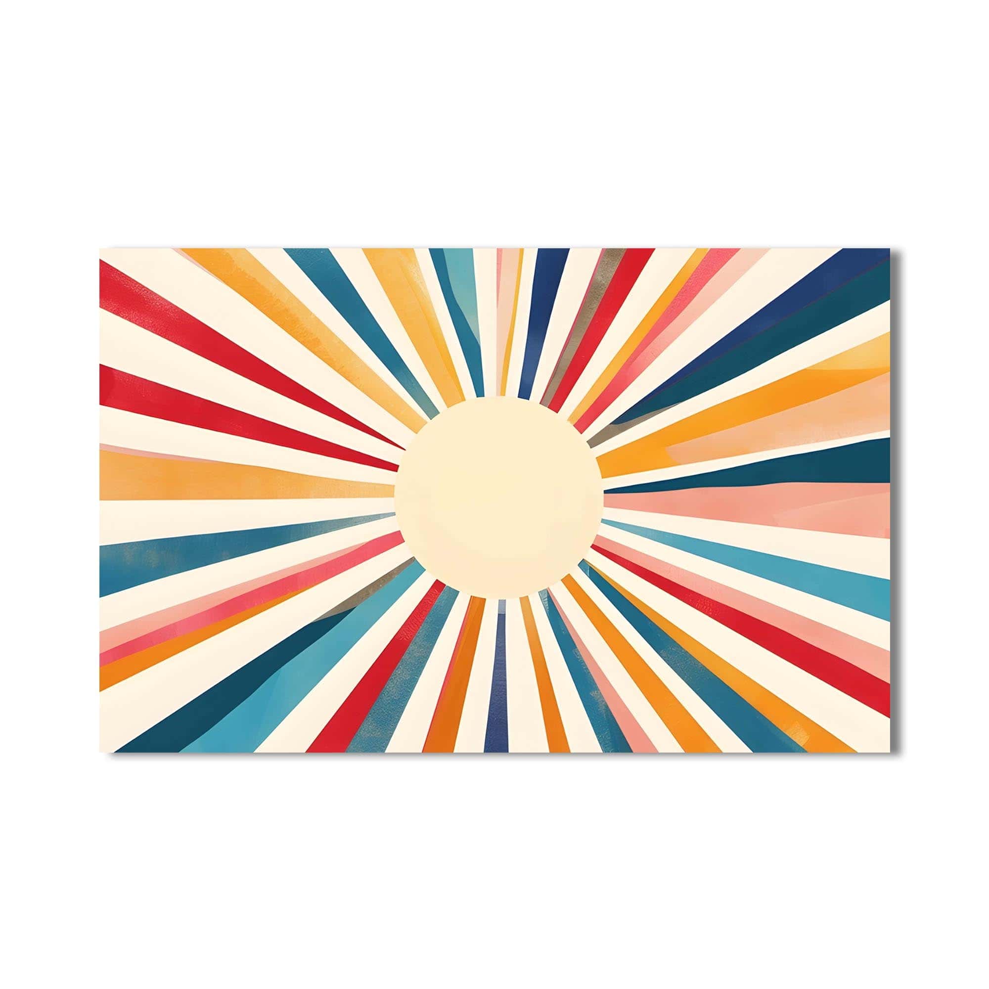 Artronauts Glass Print Soft Sunburst Pastel- Abstract Tempered Glass Wall Art