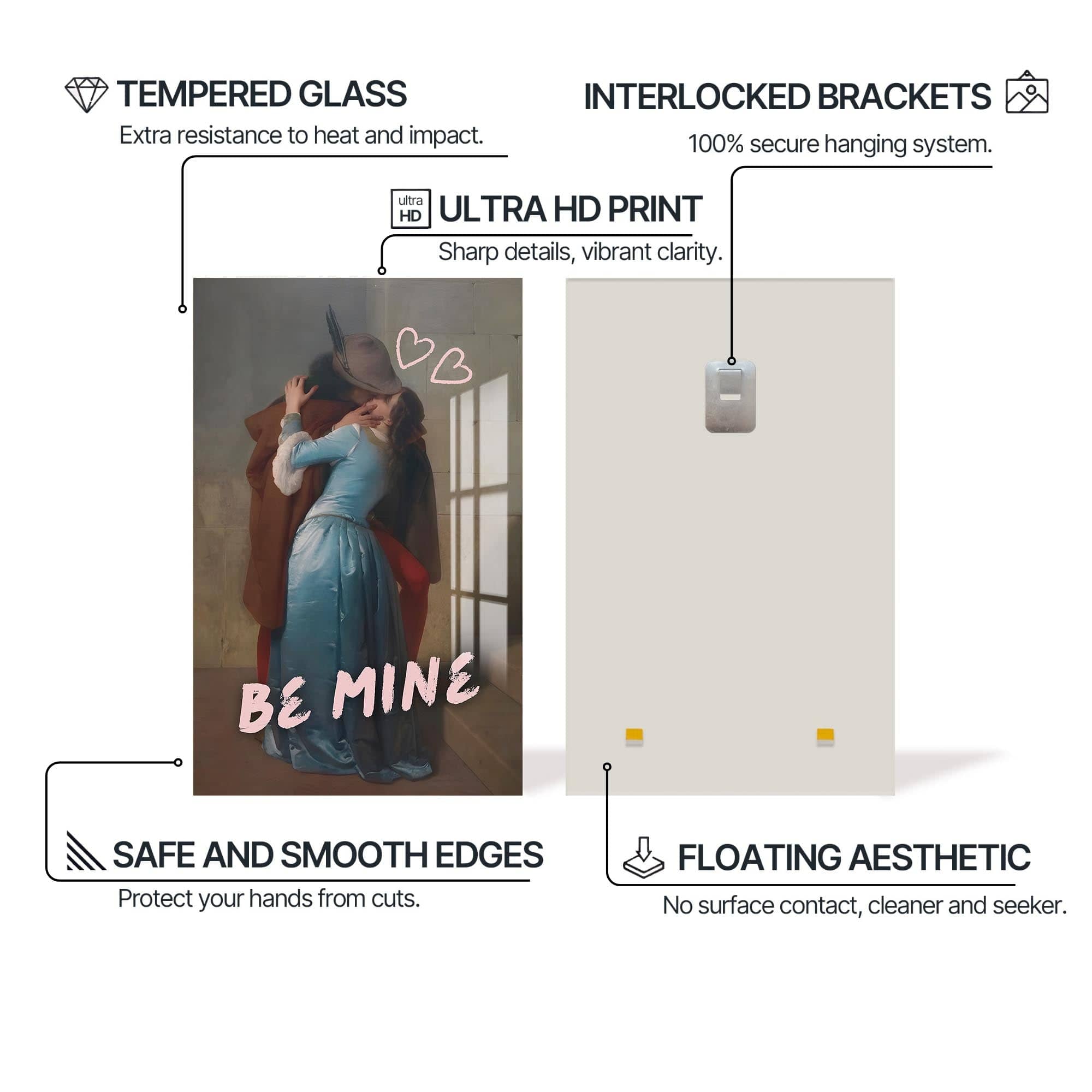 Artronauts Glass Print Be Mine - Tempered Glass Wall Art