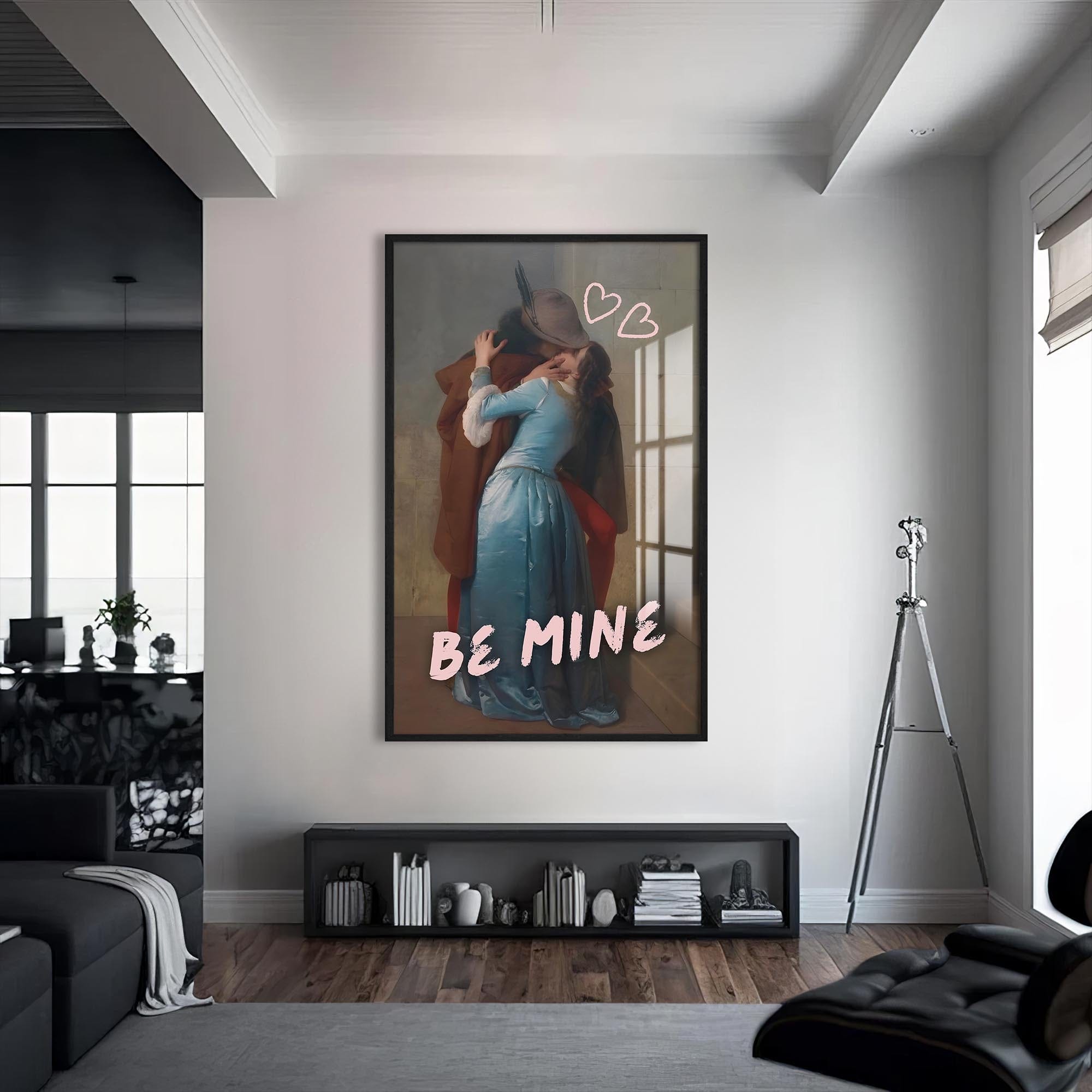 Artronauts Glass Print S | 72x46 cm | 28.3"x18.1" / Black Be Mine - Tempered Glass Wall Art
