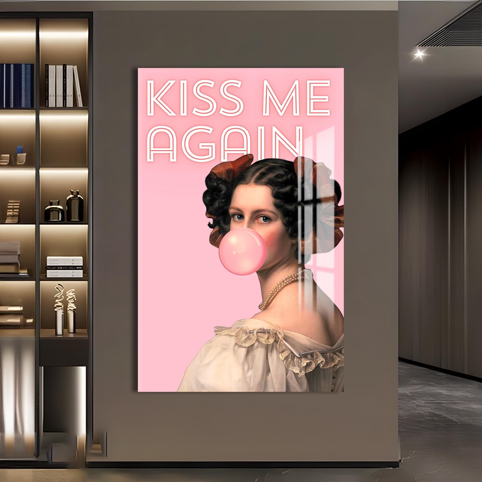 Artronauts Glass Print Kiss Me Again - Tempered Glass Wall Art