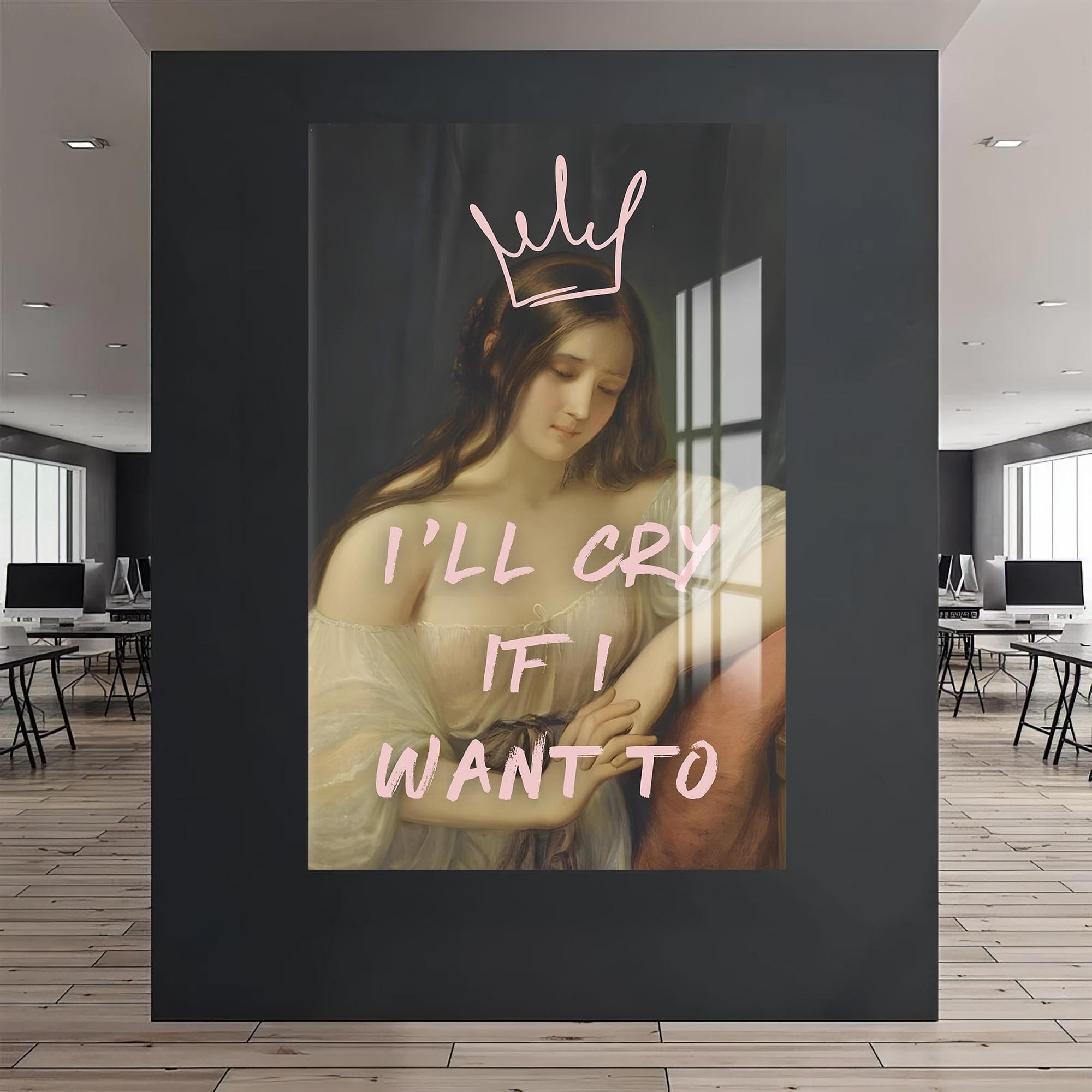 Artronauts Glass Print I’ll Cry If I Want To - Tempered Glass Wall Art