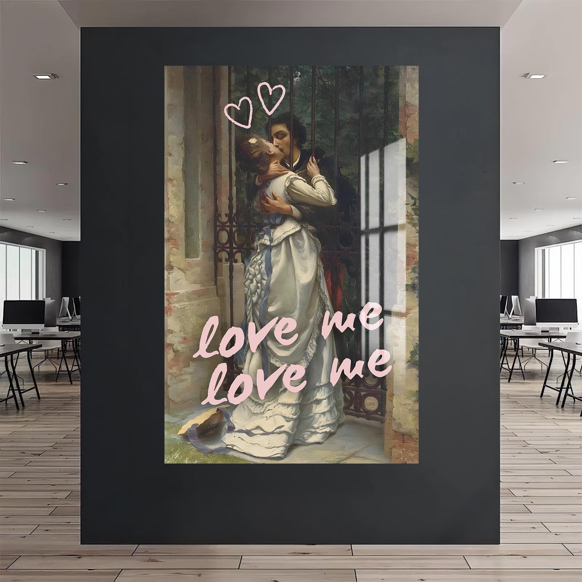 Artronauts Glass Print Love Me Love Me - Tempered Glass Wall Art