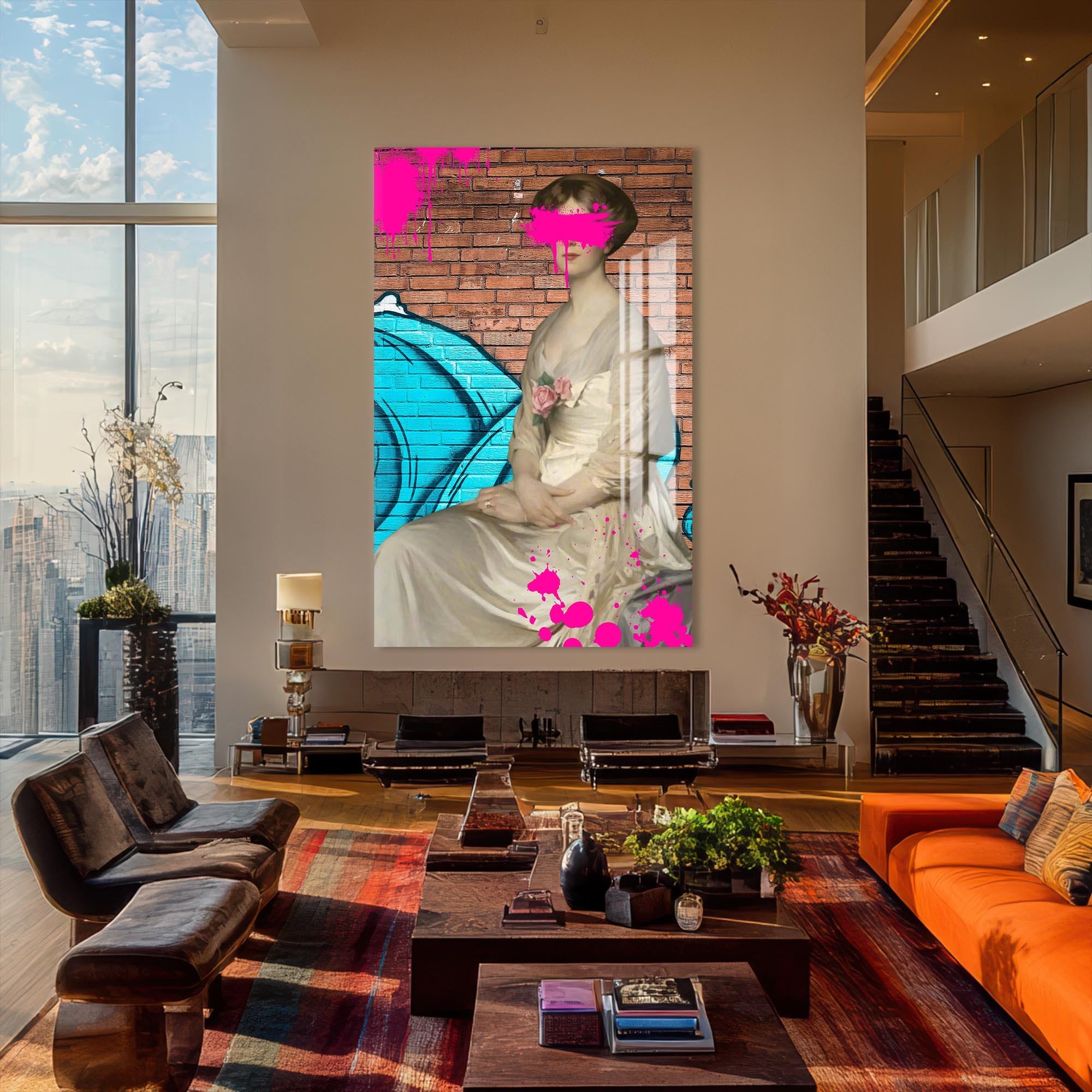 Artronauts Glass Print Graffiti Muse - Tempered Glass Wall Art