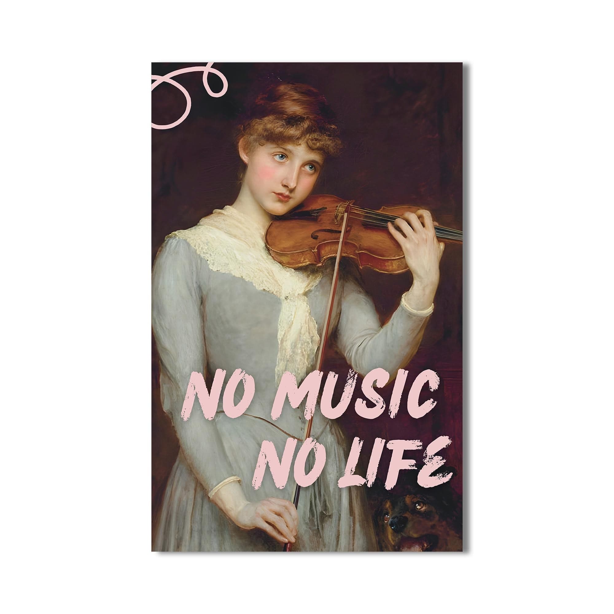 Artronauts Glass Print No Music No Life - Tempered Glass Wall Art