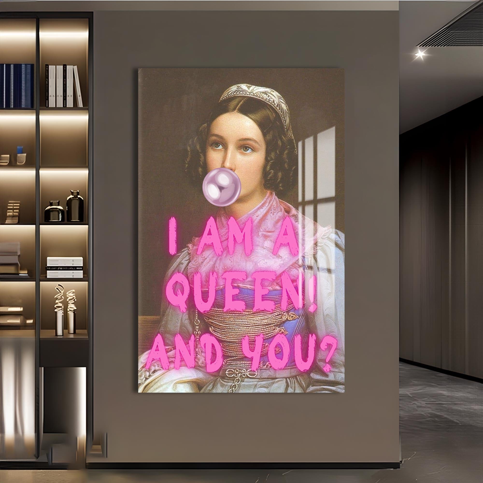 Artronauts Glass Print I Am A Queen - Tempered Glass Wall Art