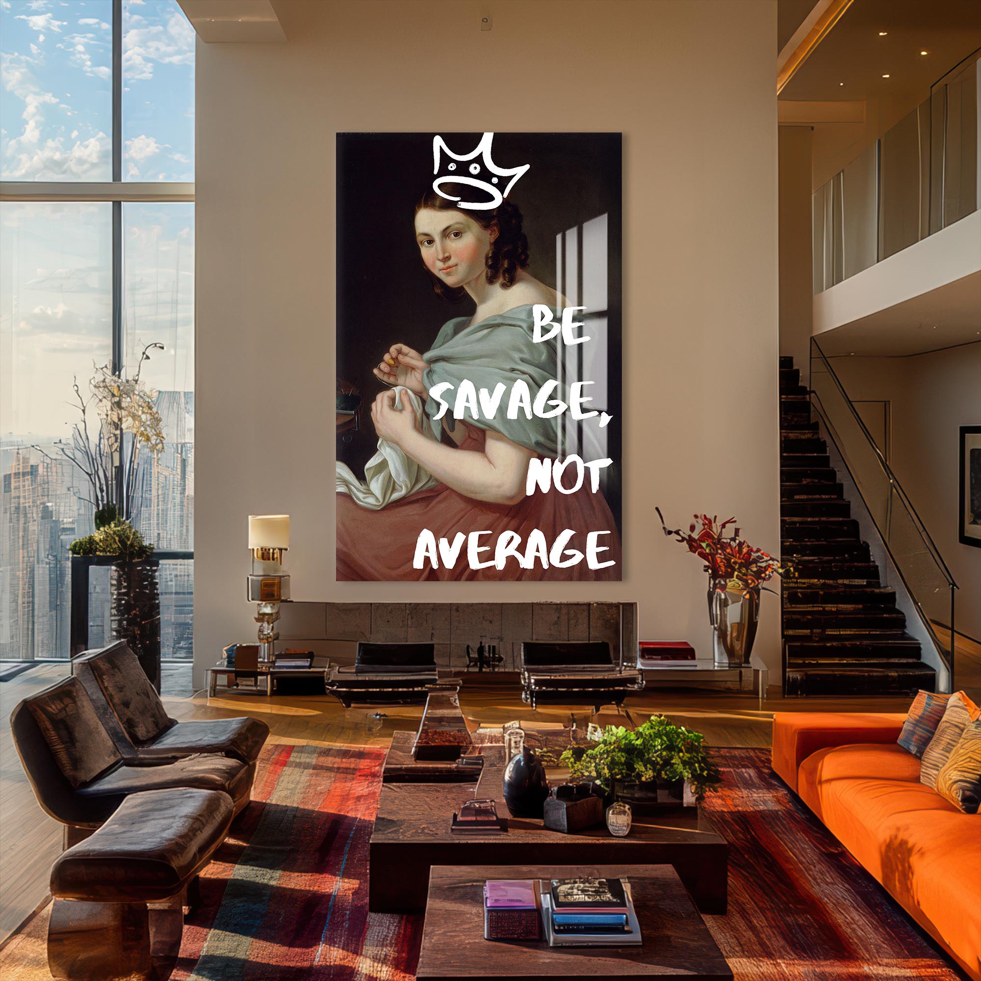 Artronauts Glass Print Be Savage - Tempered Glass Wall Art