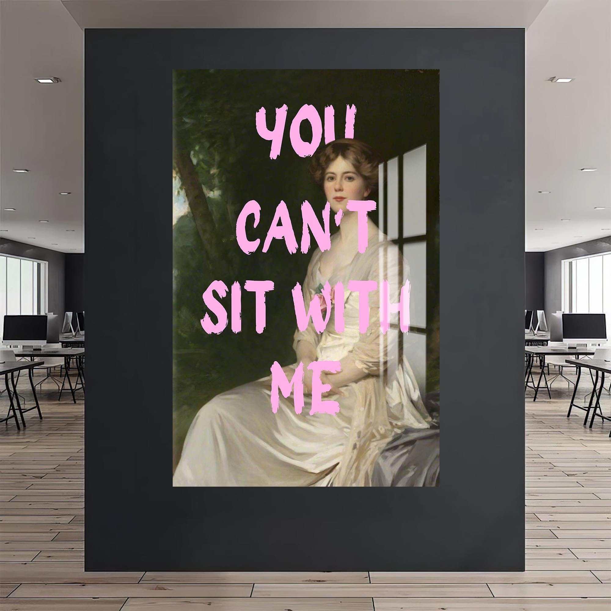 Artronauts Glass Print You Can’t Sit With Me - Tempered Glass Wall Art