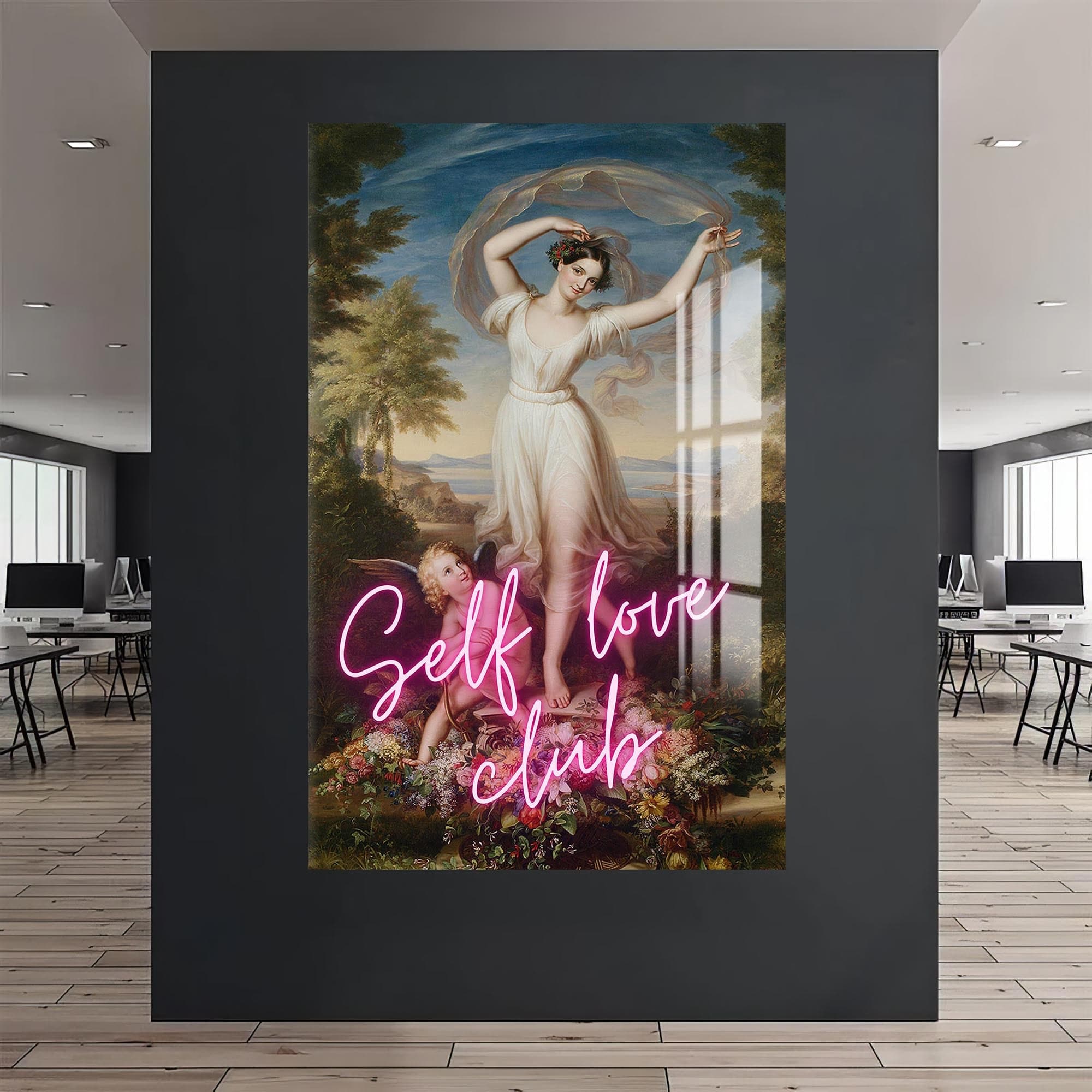 Artronauts Glass Print Self Love Club - Tempered Glass Wall Art