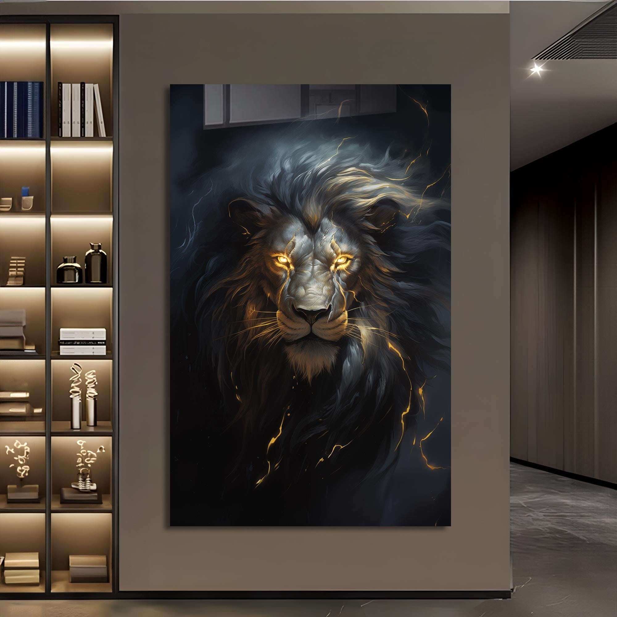 Artronauts Glass Print Zeus Lion - Tempered Glass Wall Art