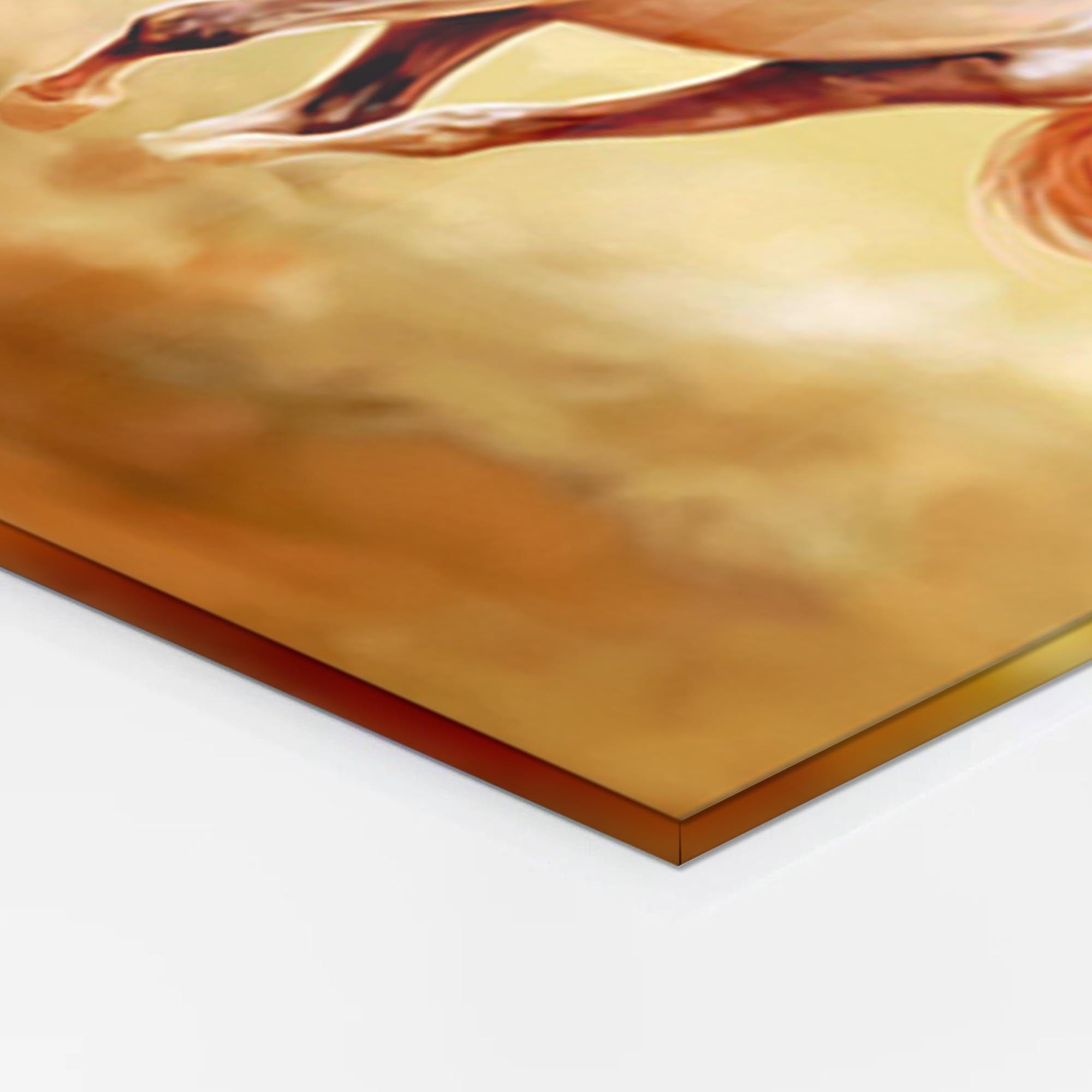 Artronauts Glass Print Lucky Seven Horses - Tempered Glass Wall Art