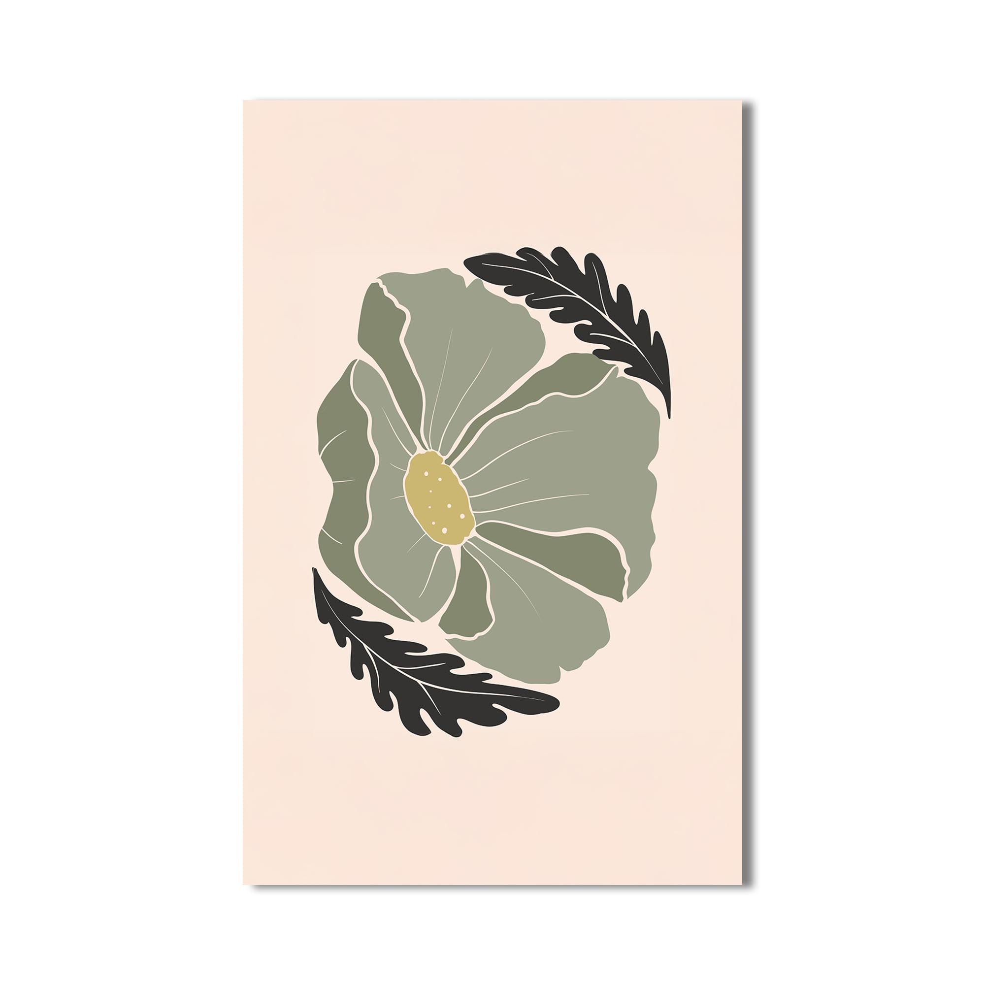 Artronauts Glass Print Sage Petal Calm– Bohemian Tempered Glass Wall Art