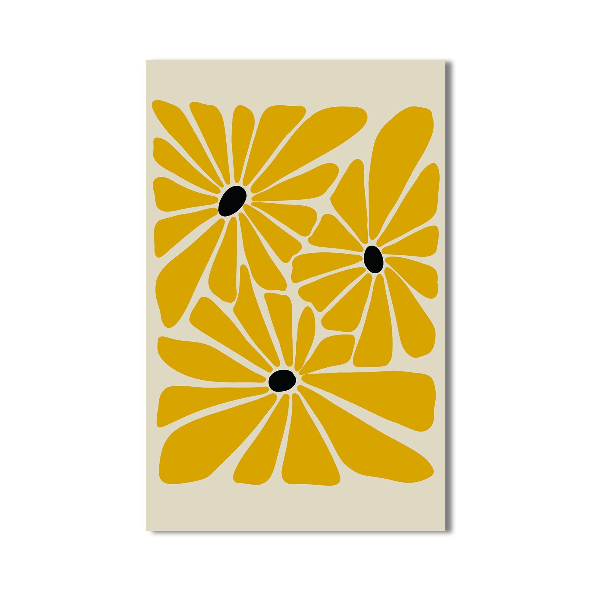 Artronauts Glass Print Golden Meadow Trio– Bohemian Tempered Glass Wall Art (