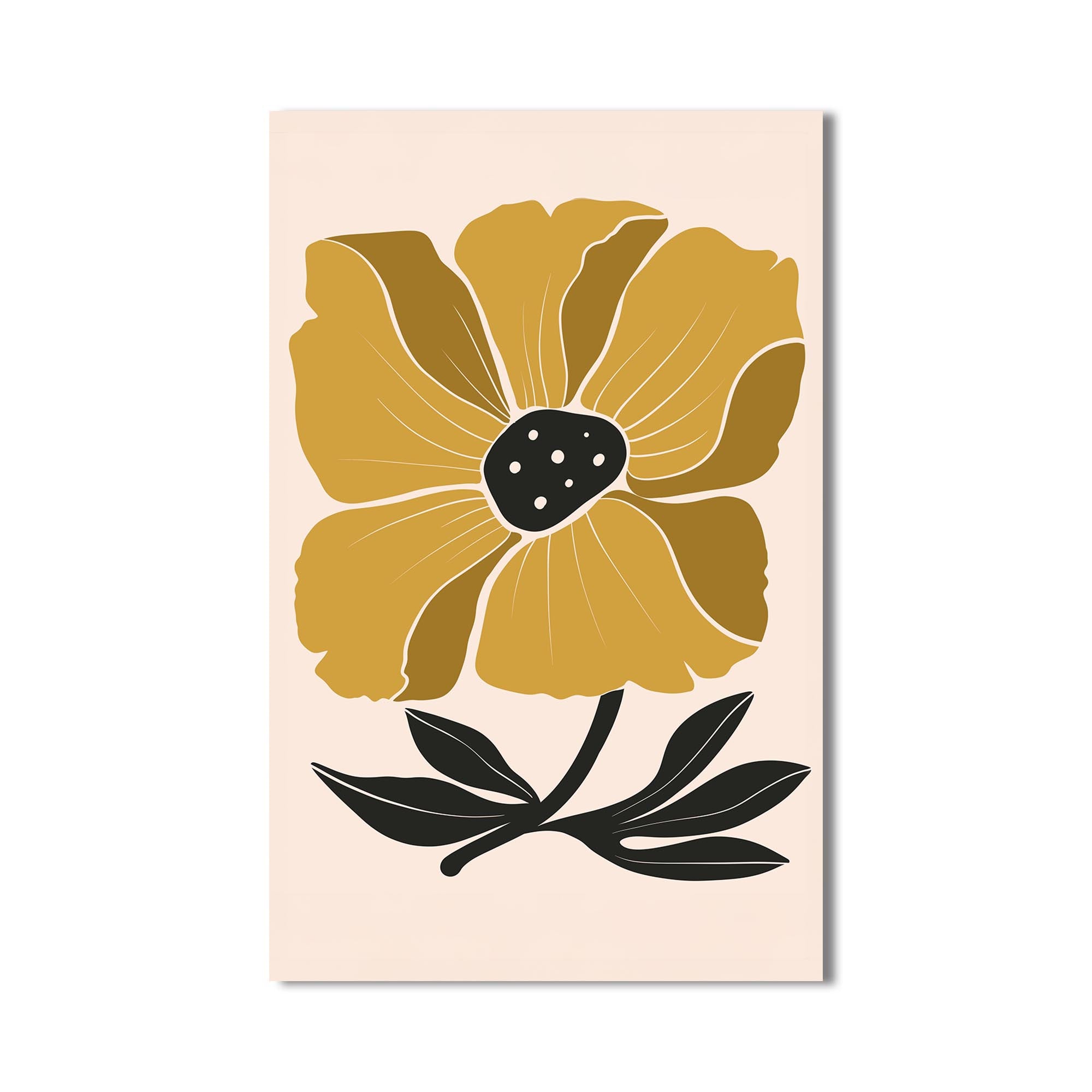 Artronauts Glass Print Golden Poppy Bloom– Bohemian Tempered Glass Wall Art