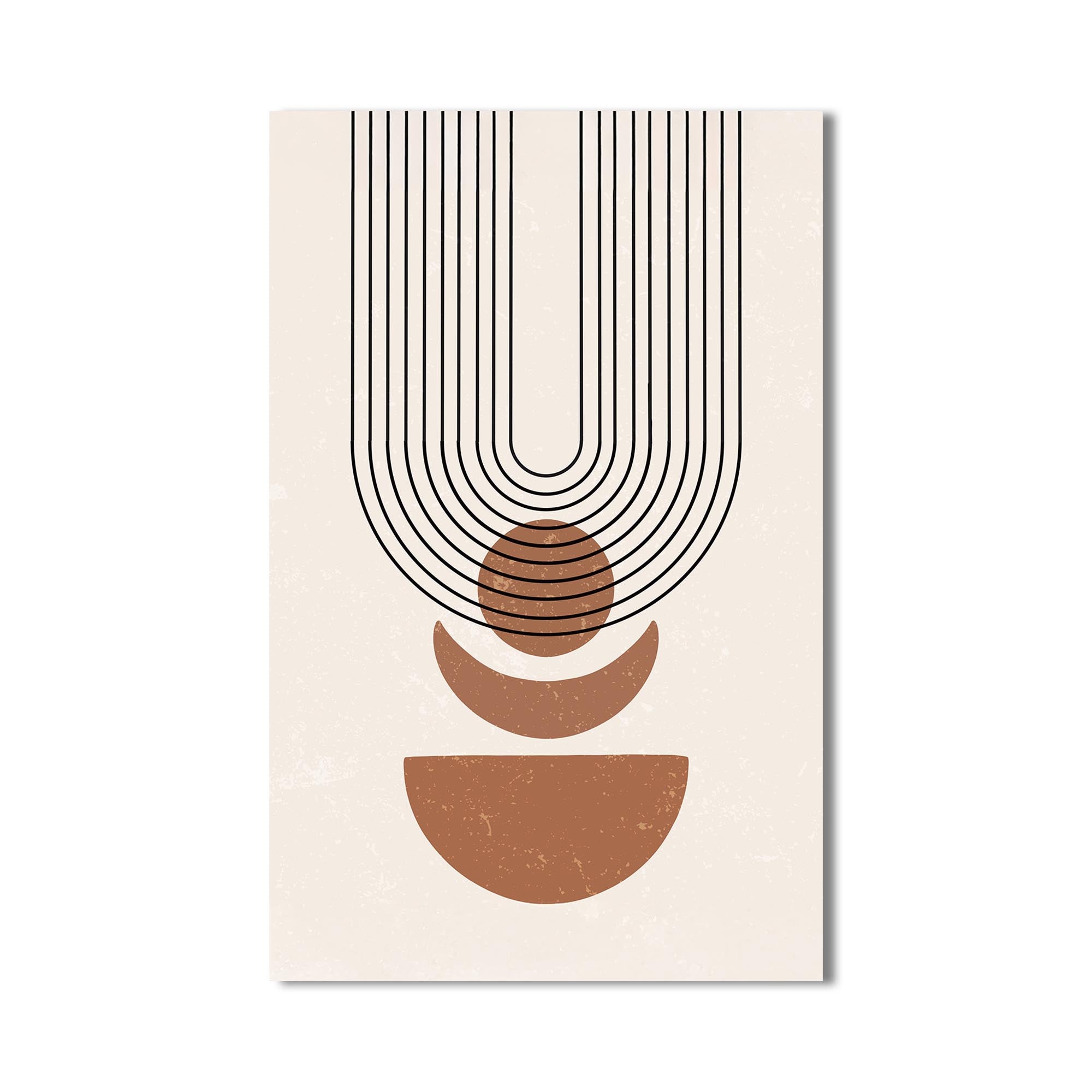 Retro Arc Balance– Bohemian Tempered Glass Wall Art