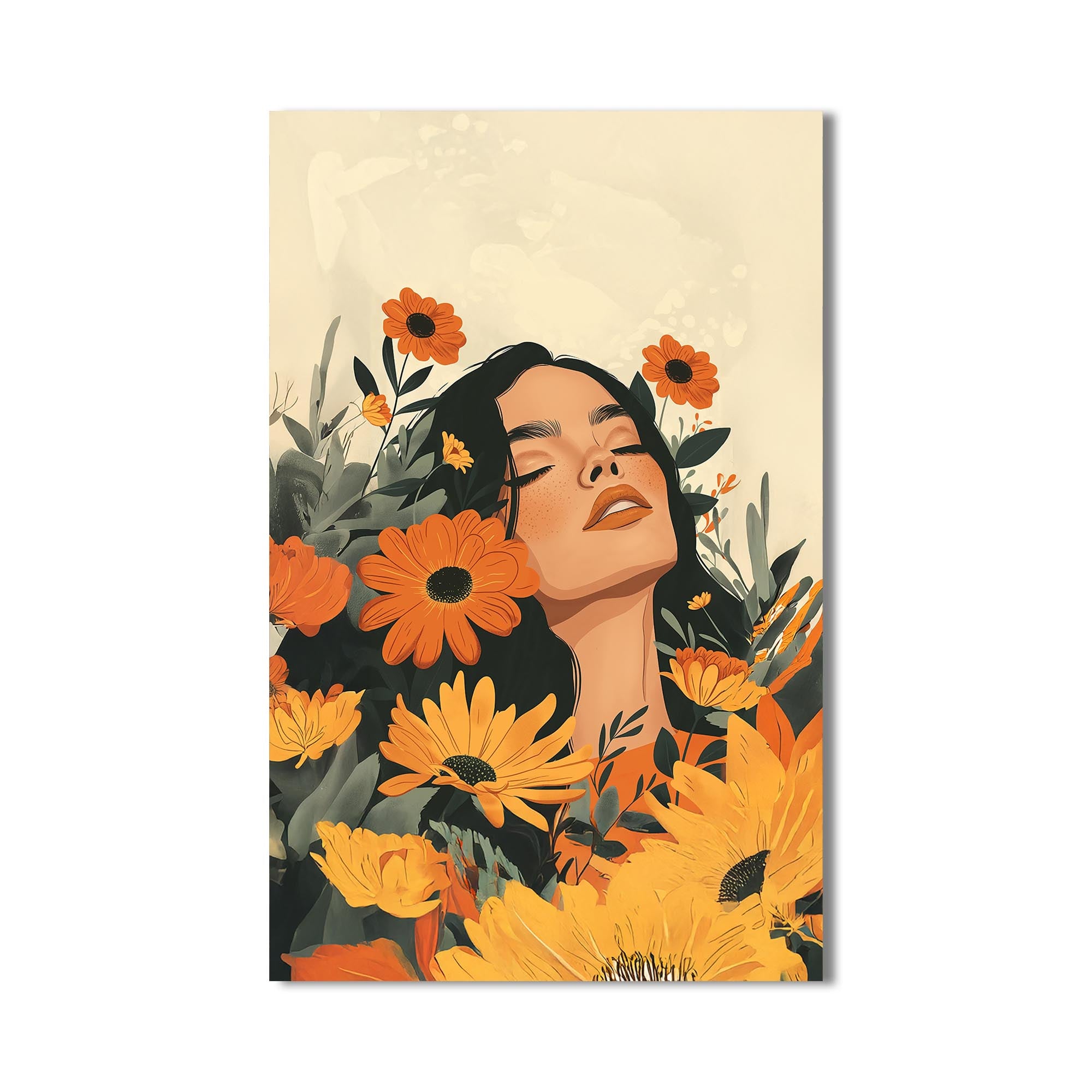 Blooming Reverie– Bohemian Tempered Glass Wall Art