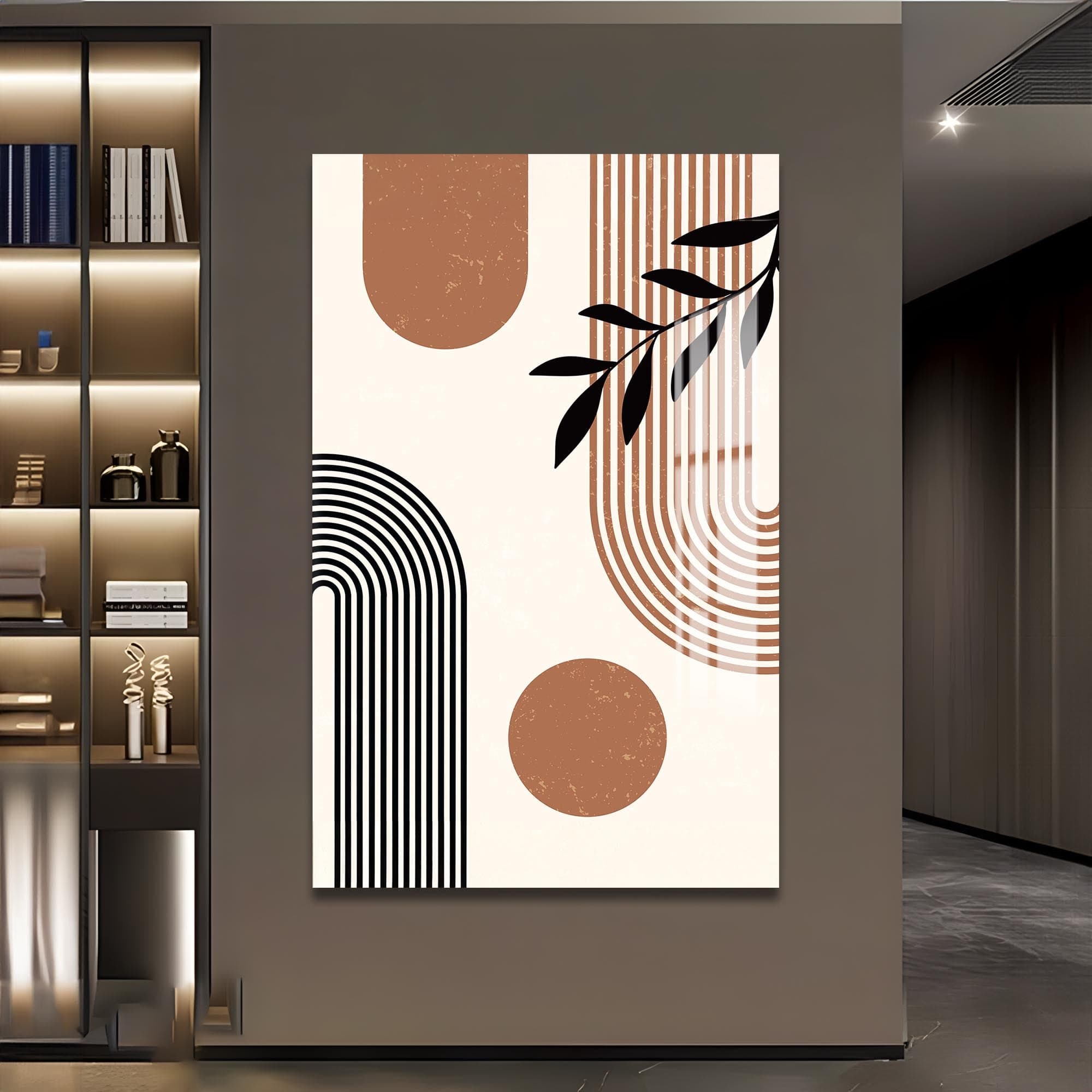 Artronauts Glass Print Modern Arc Composition– Bohemian Tempered Glass Wall Art