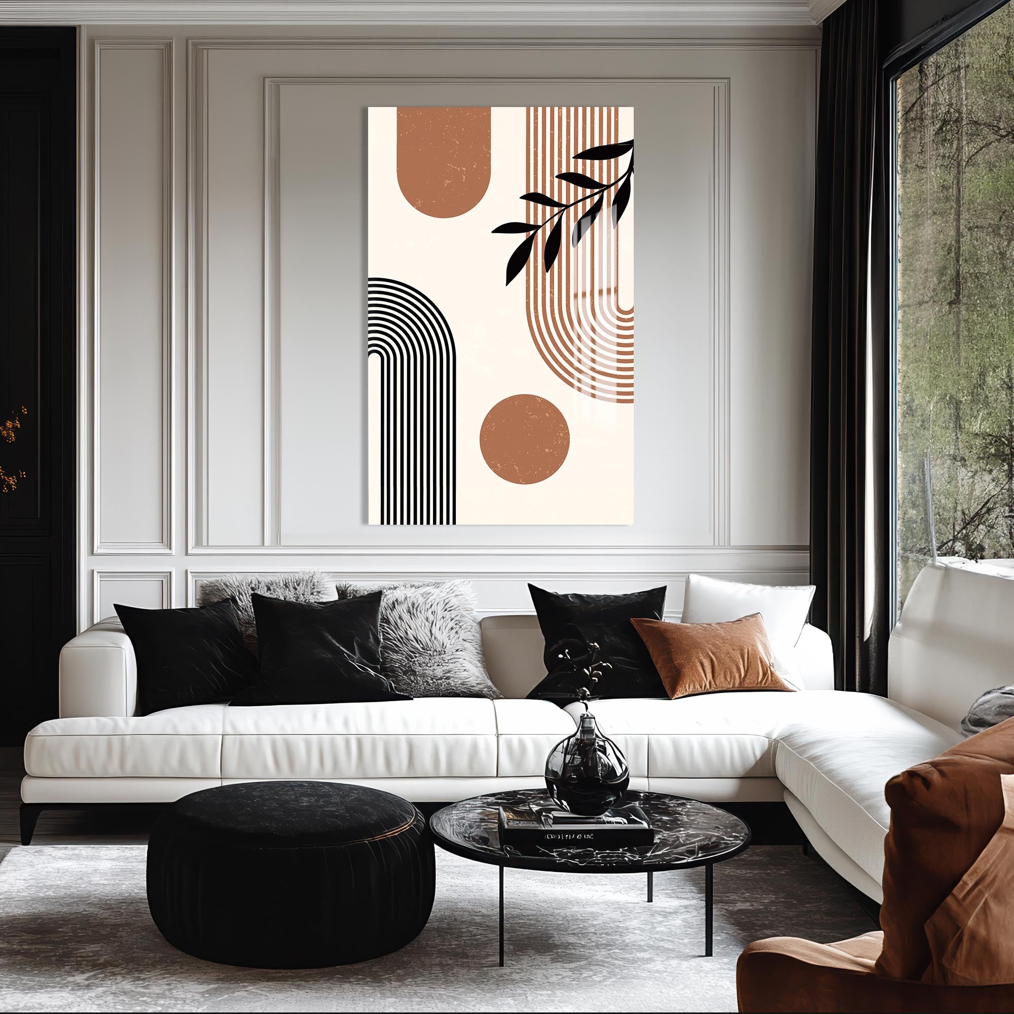 Artronauts Glass Print Modern Arc Composition– Bohemian Tempered Glass Wall Art