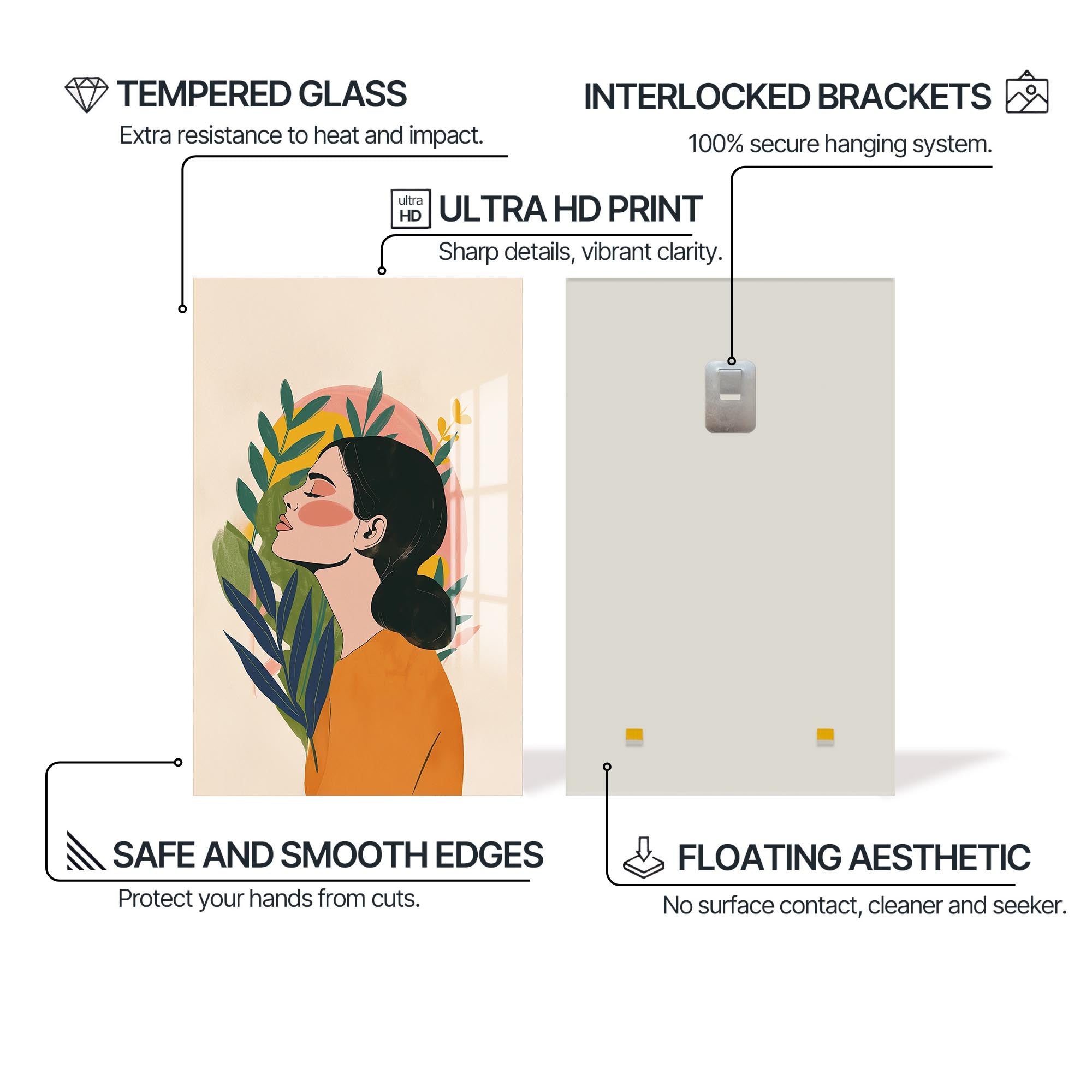 Echo of Dawn– Bohemian Tempered Glass Wall Art