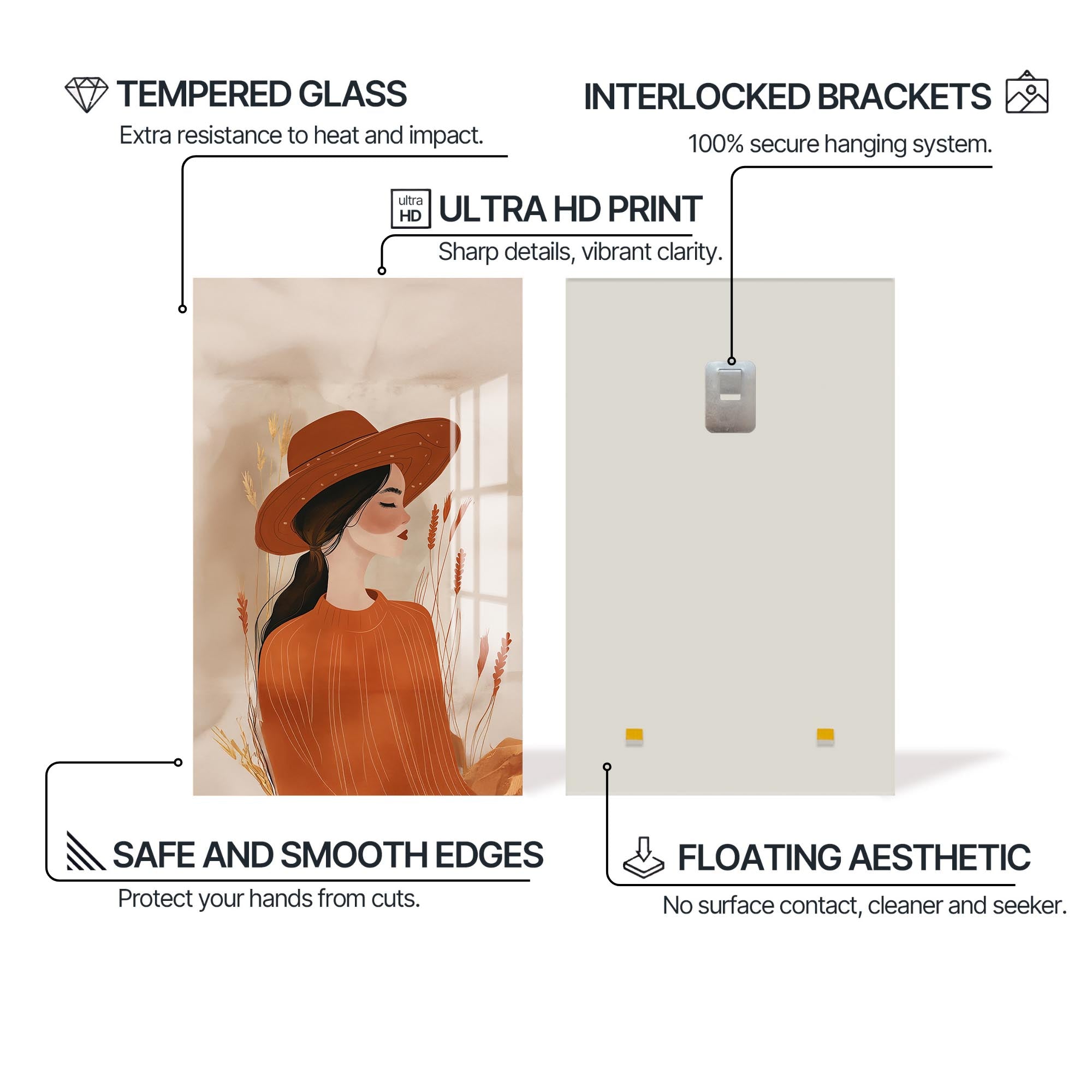 Autumn Whisper– Bohemian Tempered Glass Wall Art