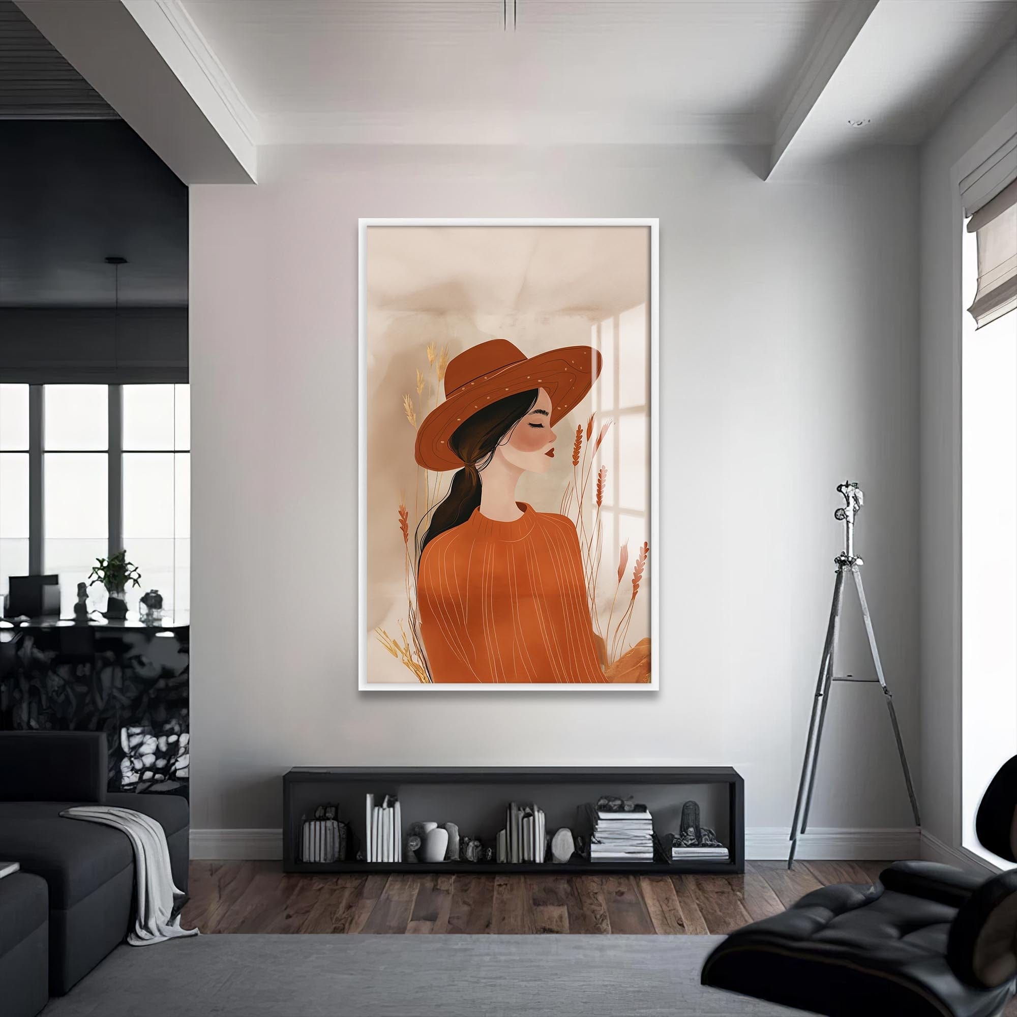 Artronauts Glass Print S | 72x46 cm | 28.3"x18.1" / White Autumn Whisper– Bohemian Tempered Glass Wall Art