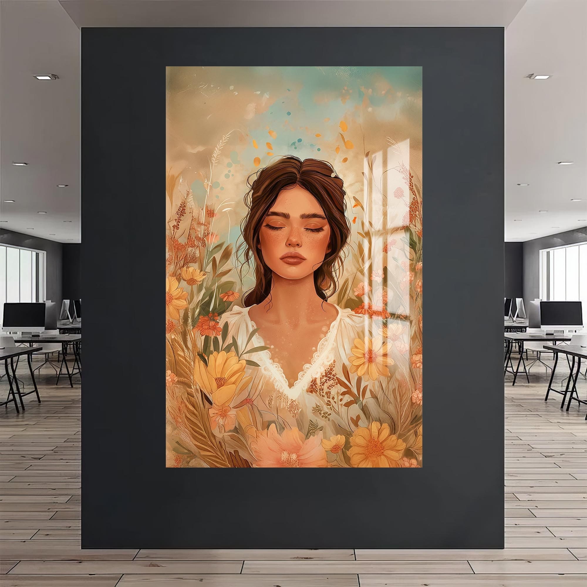 Artronauts Glass Print Fields of Tranquillity– Bohemian Tempered Glass Wall Art